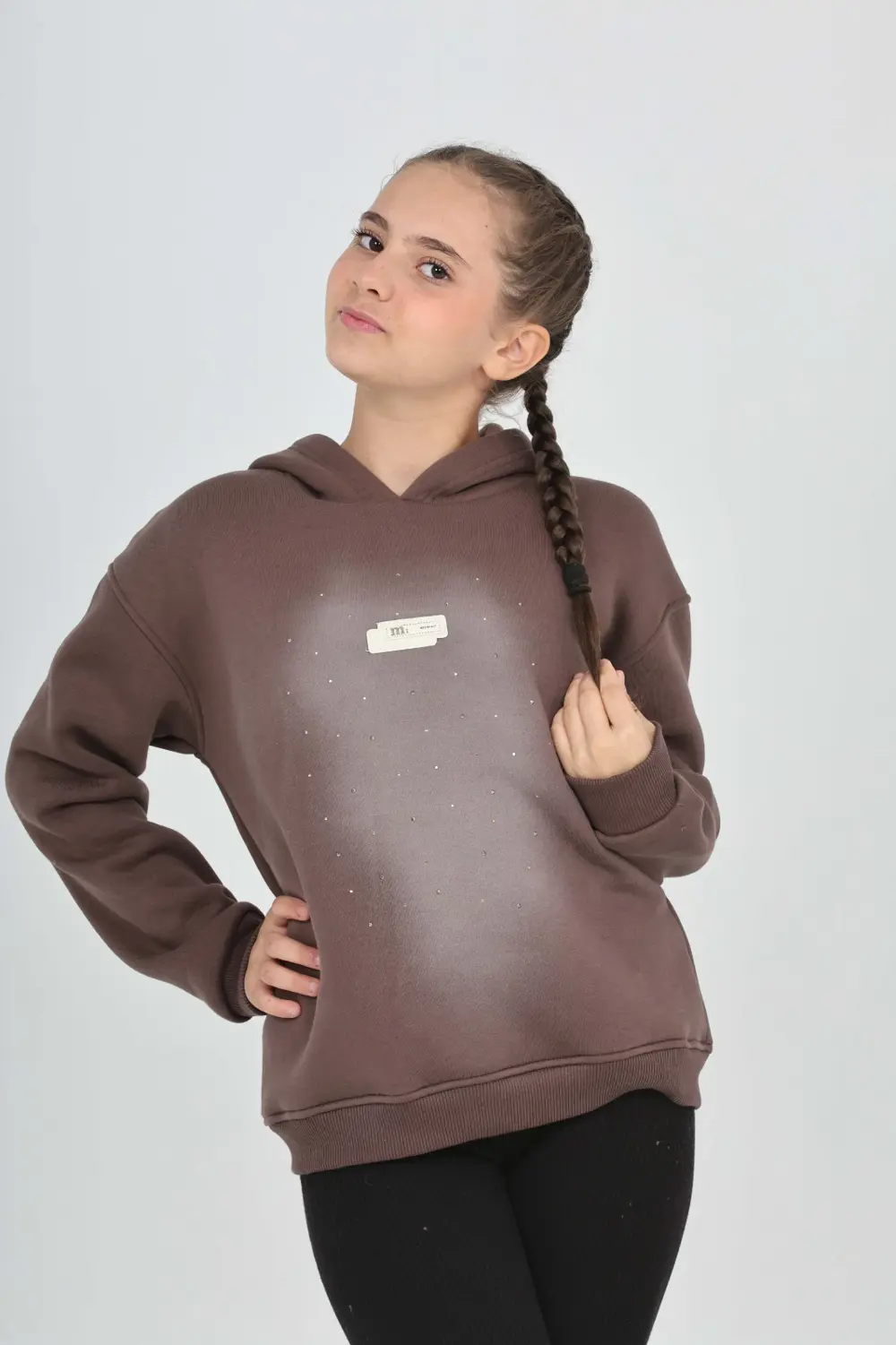 Toontoy Kız Çocuk Taş Dizaynlı Sweatshırt