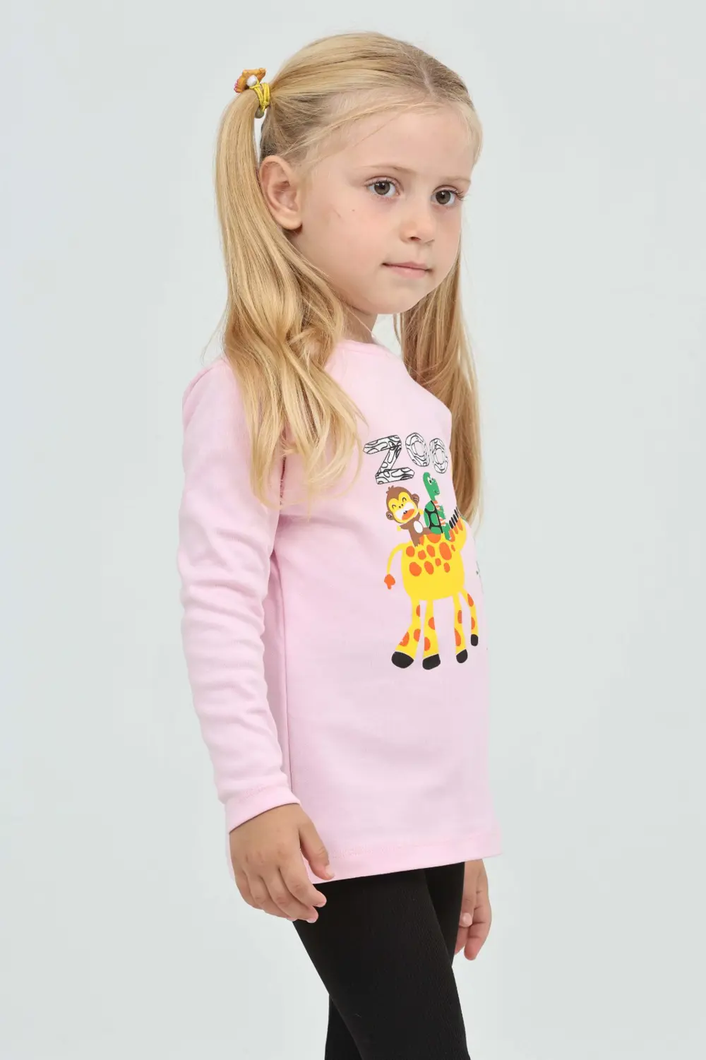 Toontoy Kız Çocuk Zürafa Baskılı Sweatshirt