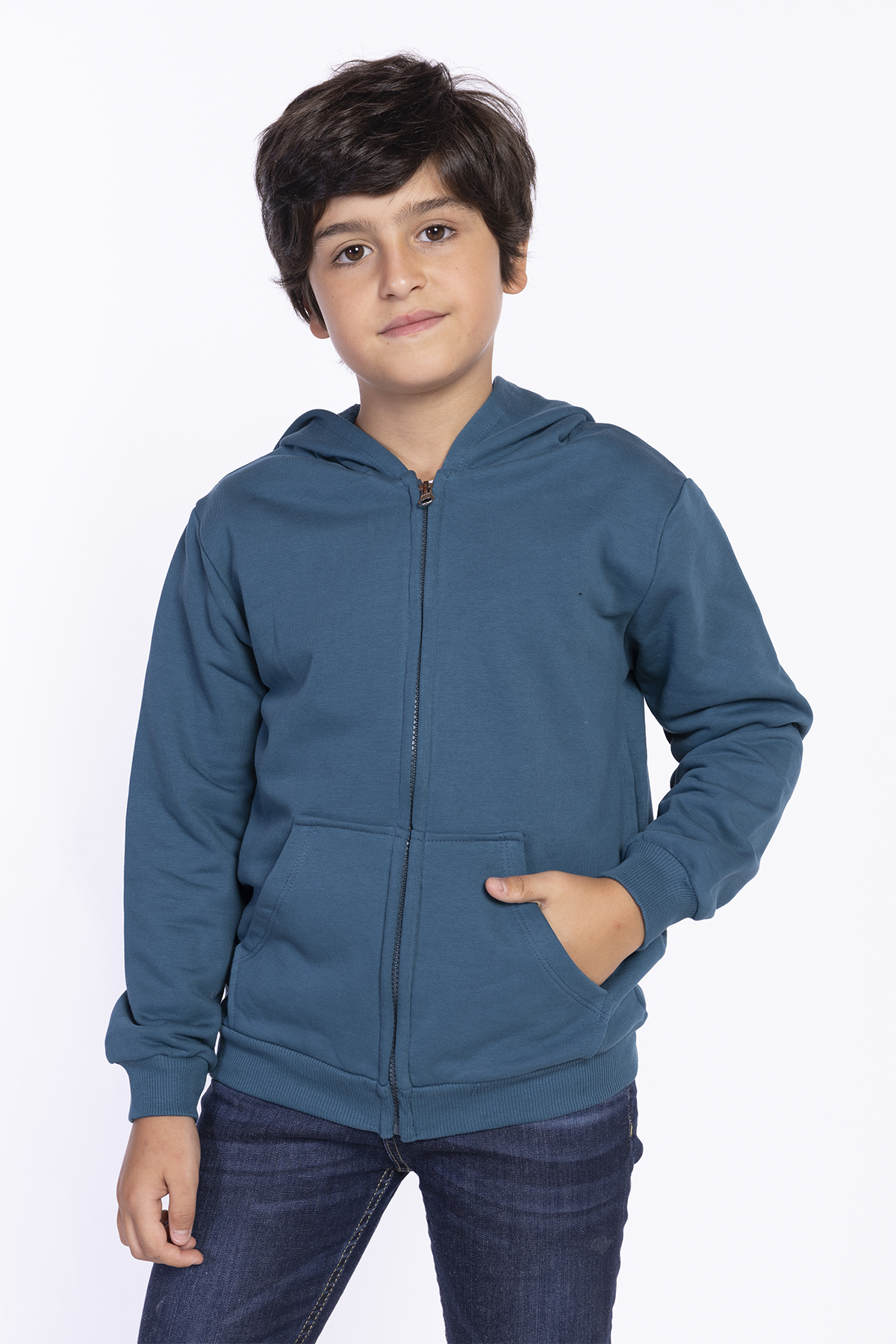 Toontoy Kız Ve Erkek Çocuk Kanguru Cepli Hırka