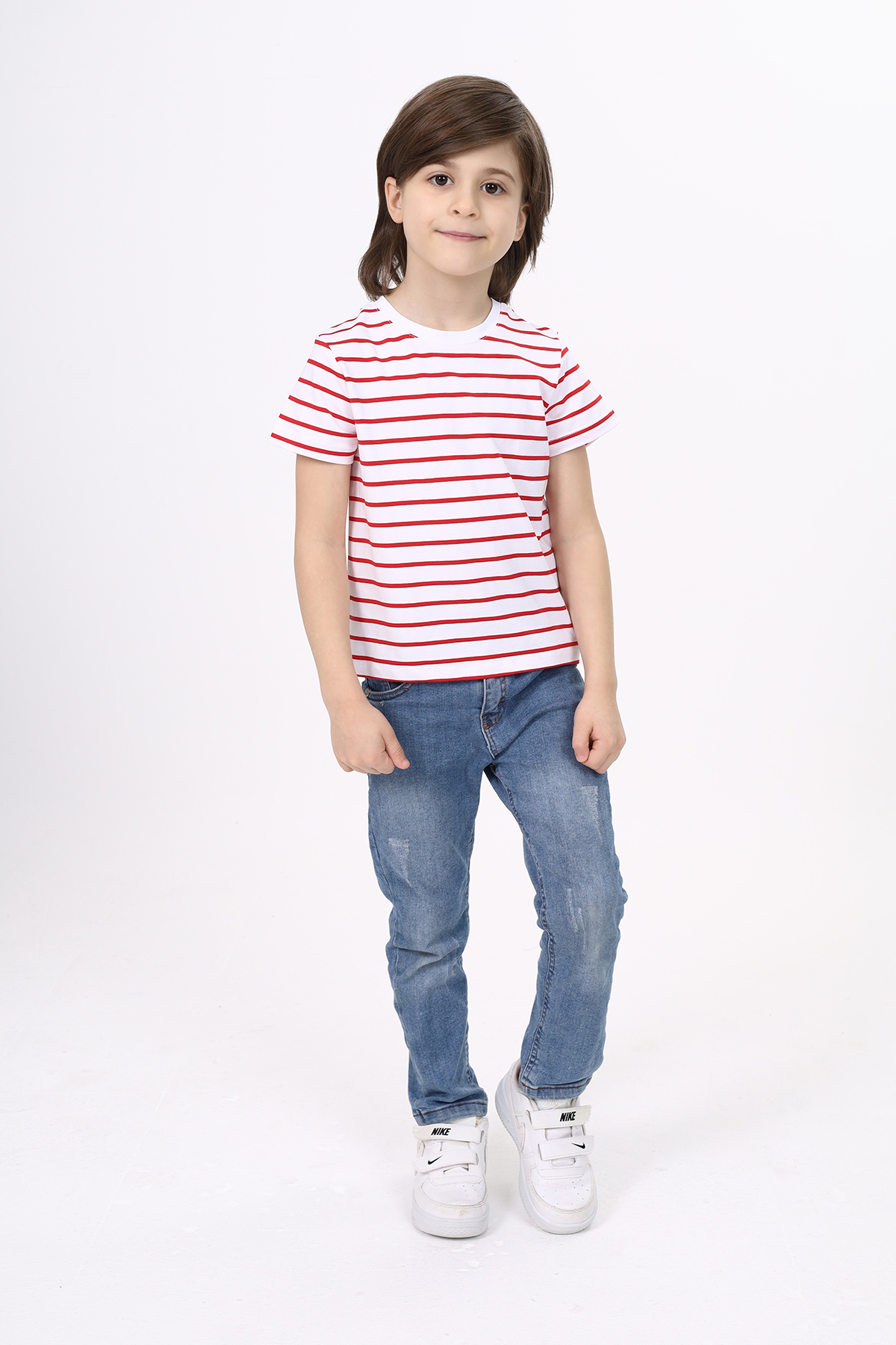 Toontoy Unisex Çocuk Çizgili Tişört