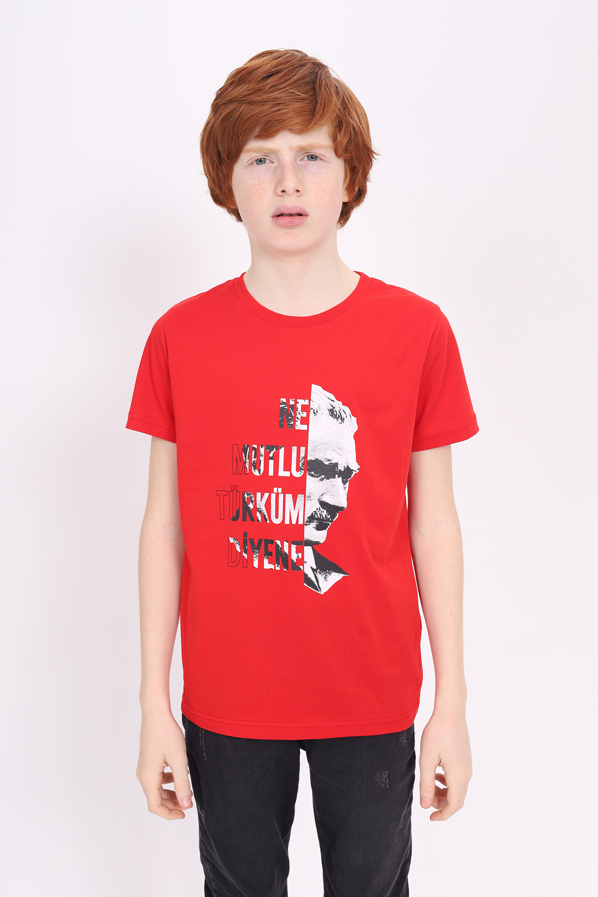 Toontoy Unisex Çocuk Atatürk Baskılı Tişört