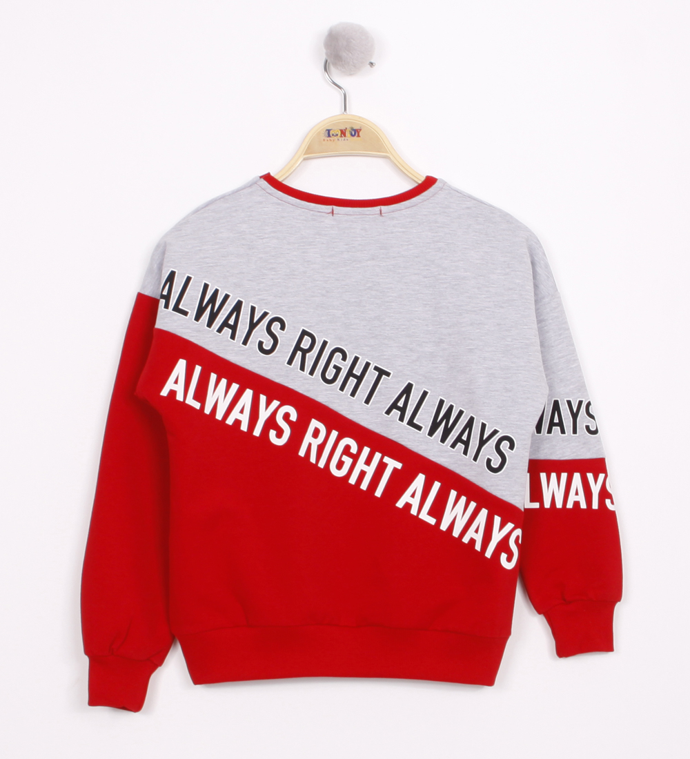 Toontoy Unisex Çocuk Always Baskılı Sweatshirt Toontoy Unisex Çocuk Always Baskılı Sweatshirt
