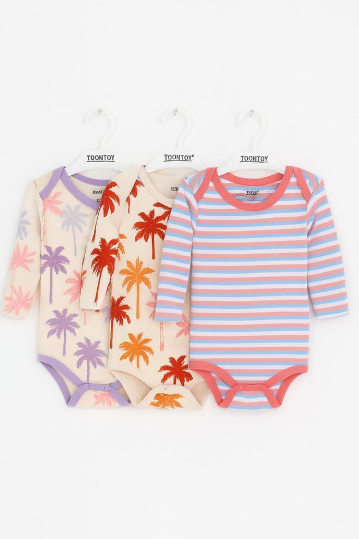 Toontoy  Unisex Çok Desenli 3 Lü Zıbın