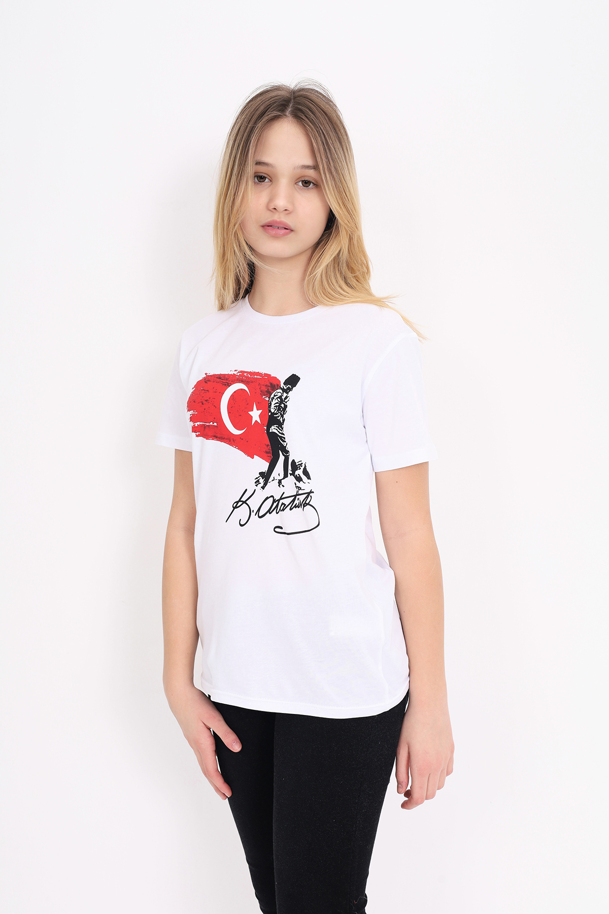 Toontoy Unisex Çocuk Atatürk Baskılı Tişört