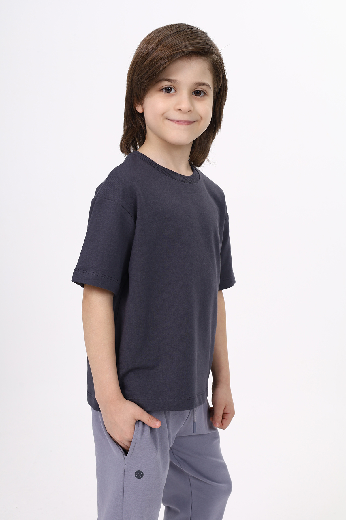 Toontoy Unisex Çocuk Etek Ucu Baskılı Tişört