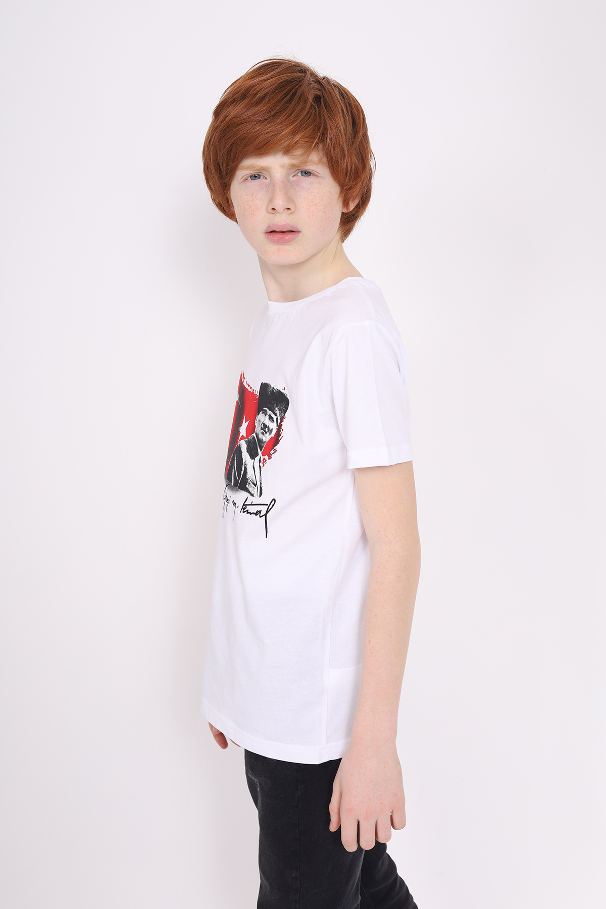 Toontoy Unisex Çocuk Atatürk Baskılı Tişört