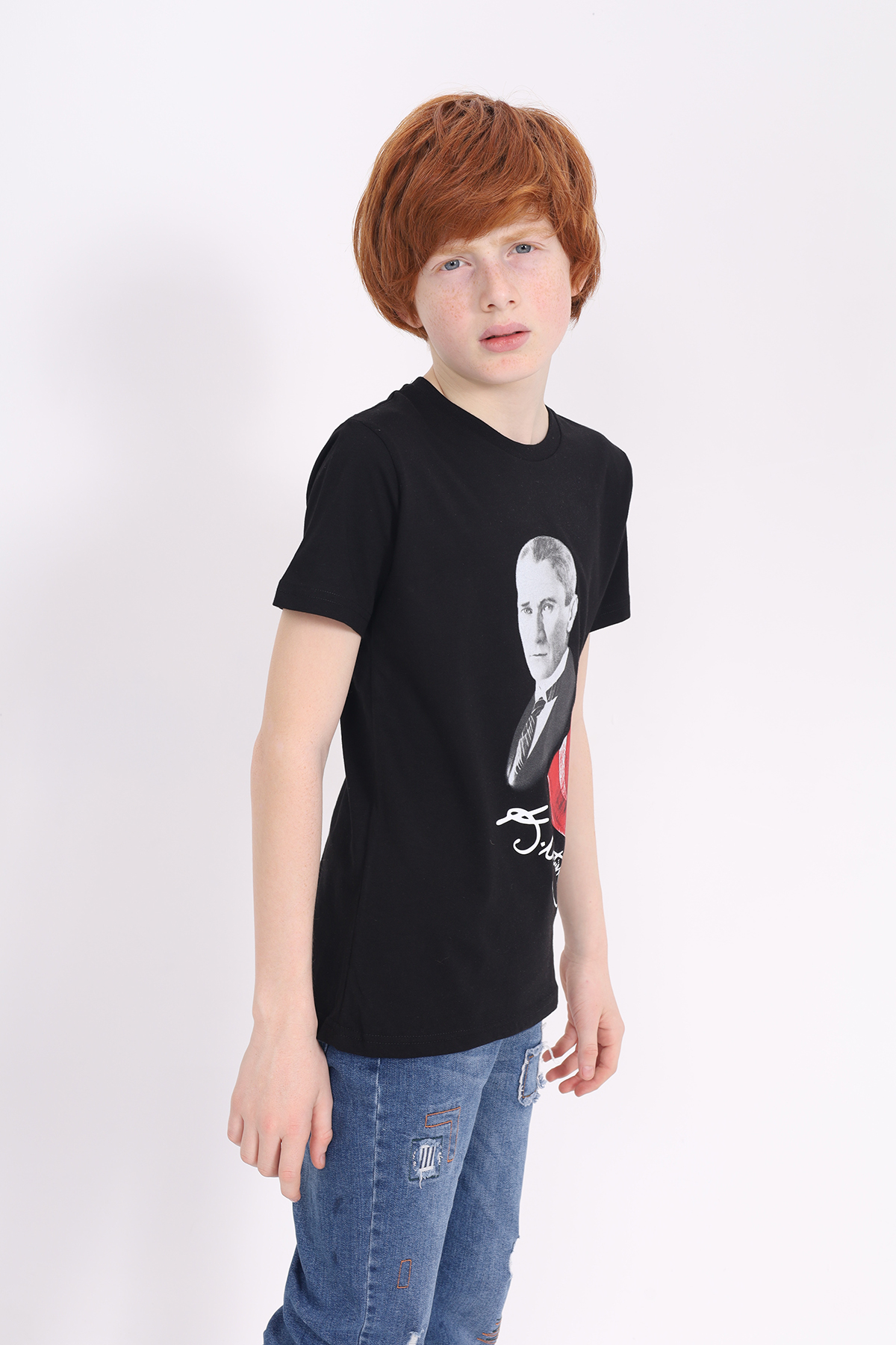 Toontoy Unisex Çocuk Atatürk Baskılı Tişört