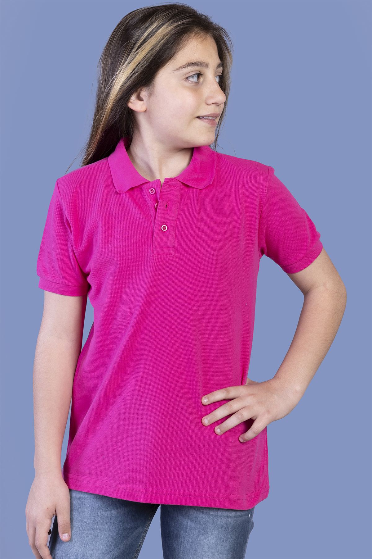 Toontoy Unisex Çocuk Düğmeli Polo Yaka Tişört