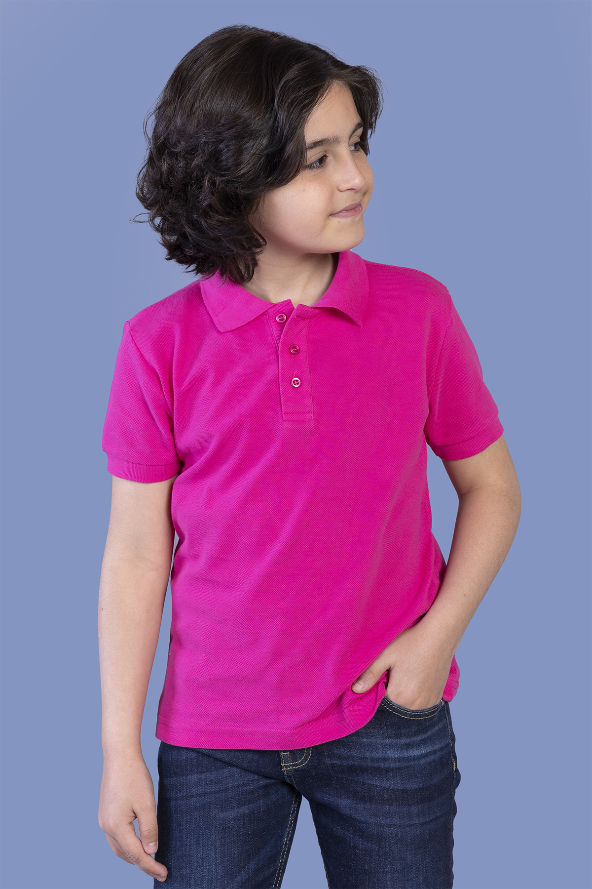 Toontoy Unisex Çocuk Düğmeli Polo Yaka Tişört