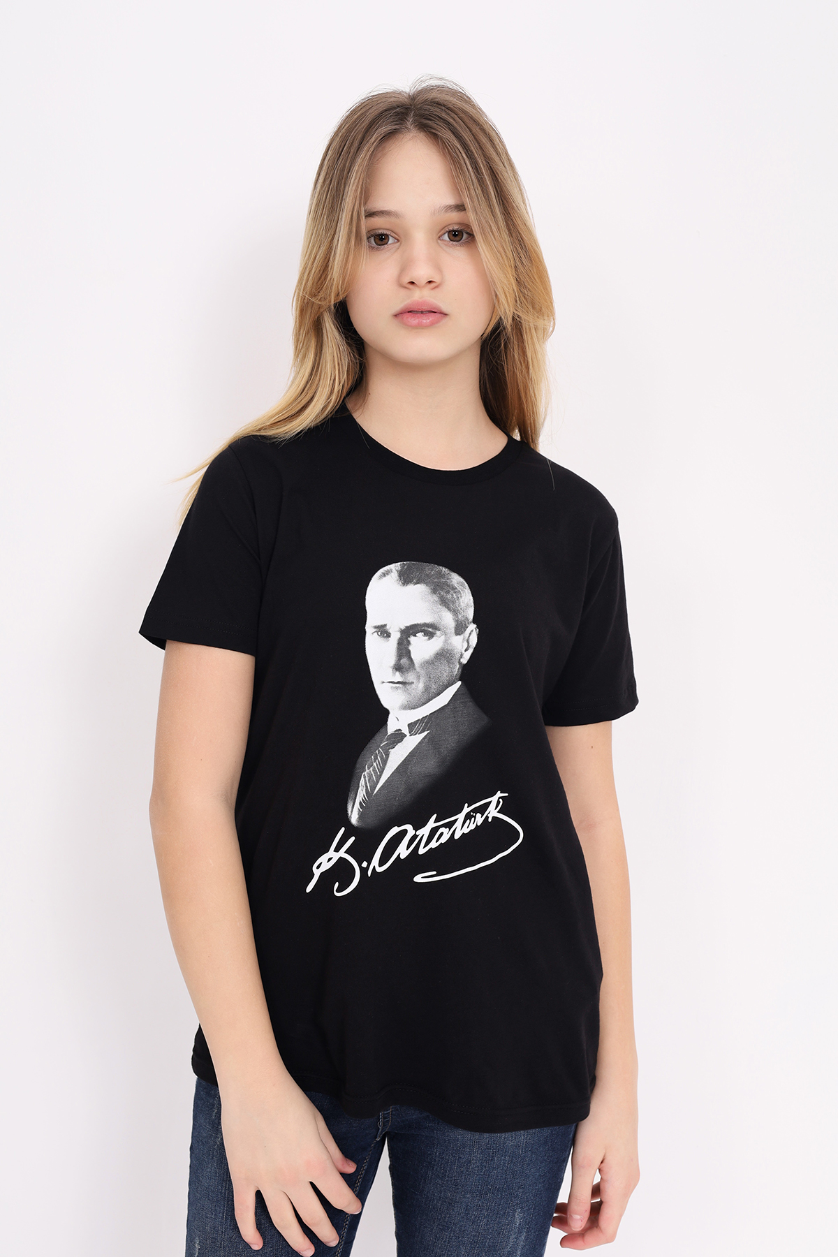Toontoy Unisex Çocuk Atatürk Baskılı Tişört
