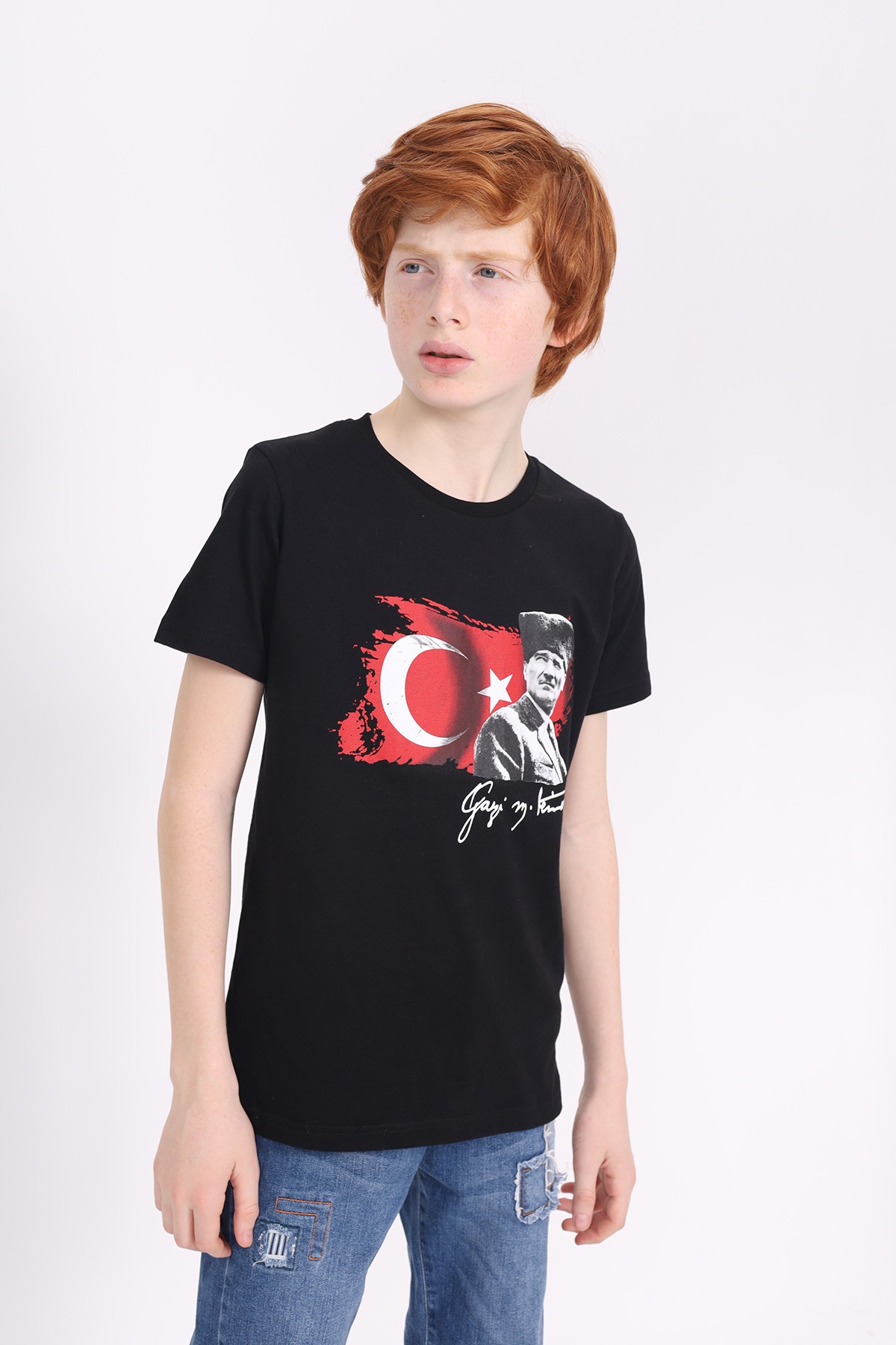 Toontoy Unisex Çocuk Atatürk Baskılı Tişört