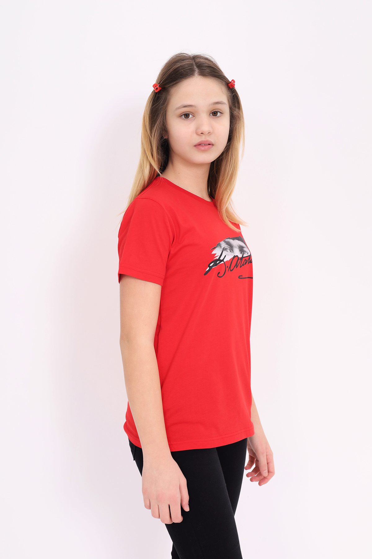Toontoy Unisex Çocuk Atatürk Baskılı Tişört 23072