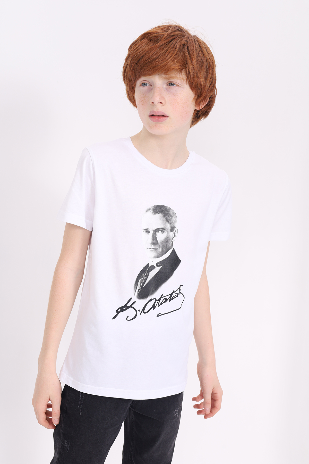 Toontoy Unisex Çocuk Atatürk Baskılı Tişört