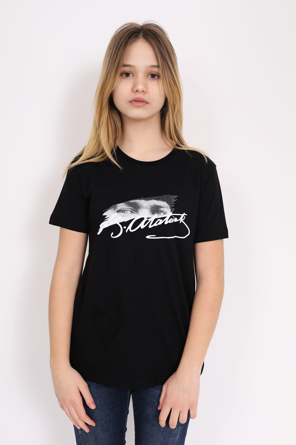 Toontoy Unisex Çocuk Atatürk Baskılı Tişört 23072