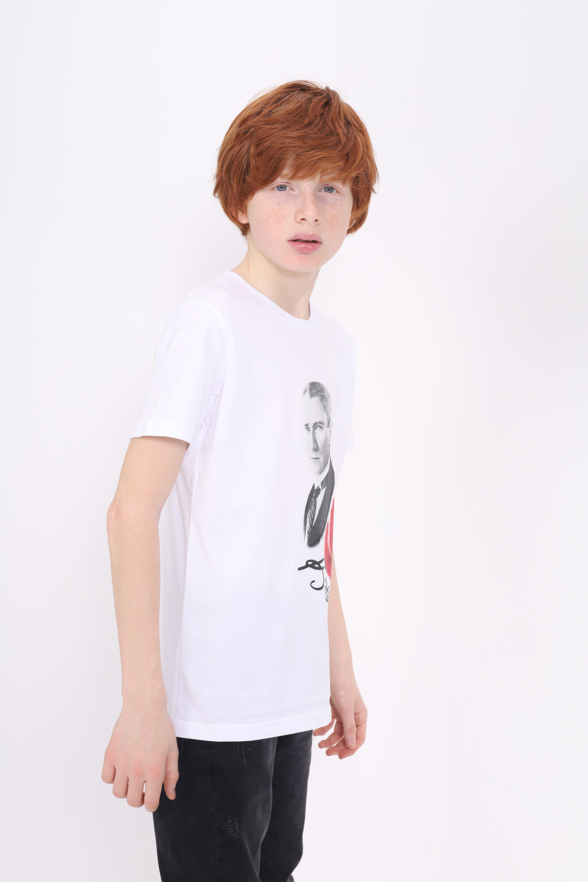 Toontoy Unisex Çocuk Atatürk Baskılı Tişört
