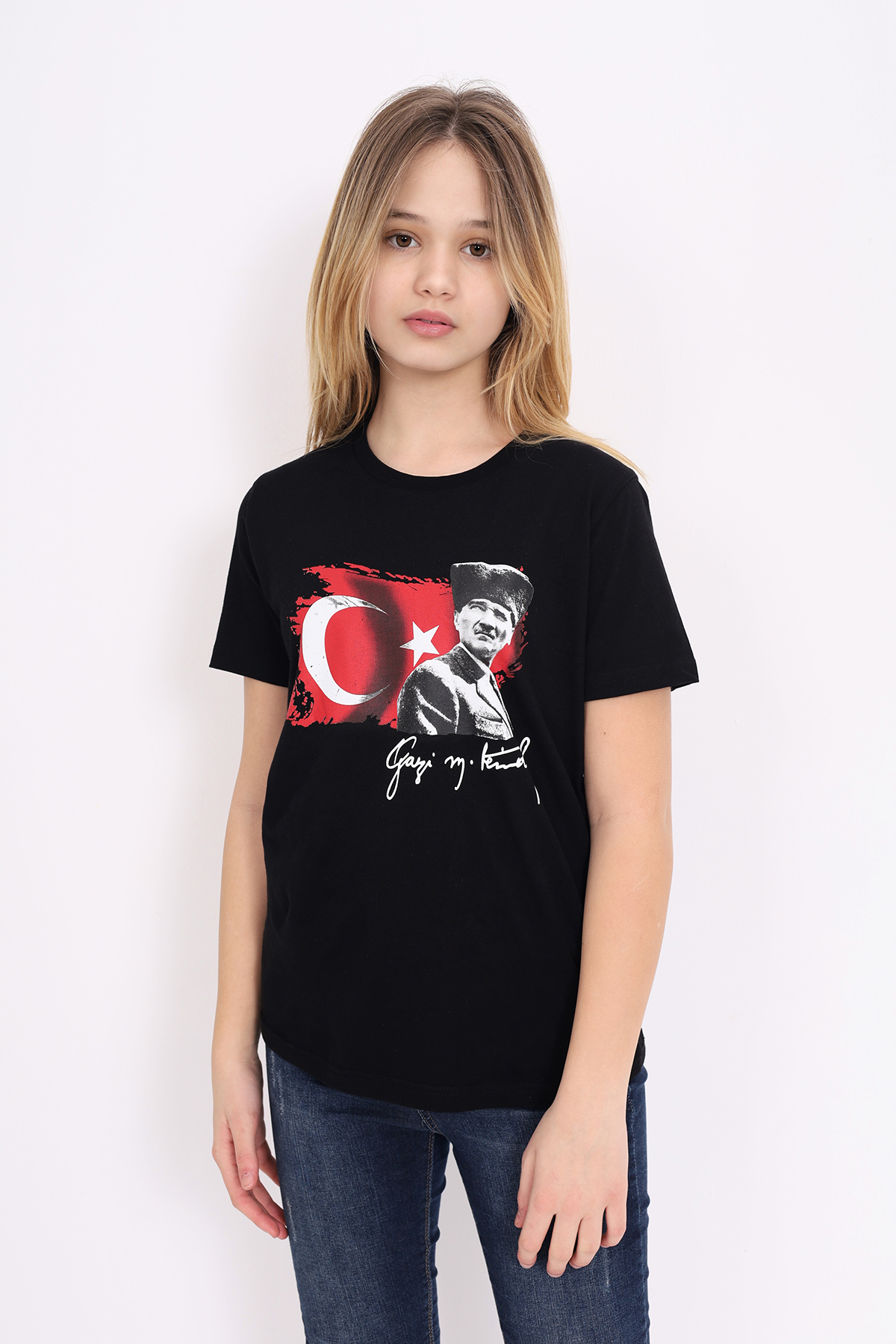 Toontoy Unisex Çocuk Atatürk Baskılı Tişört