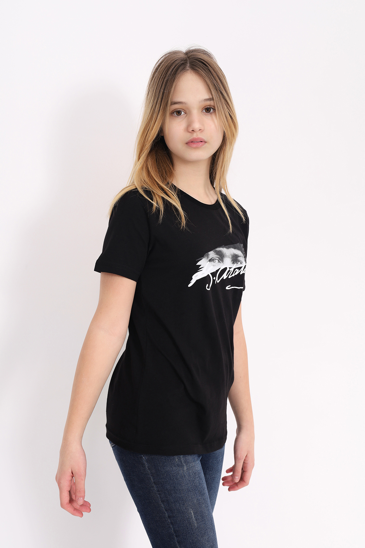 Toontoy Unisex Çocuk Atatürk Baskılı Tişört 23072