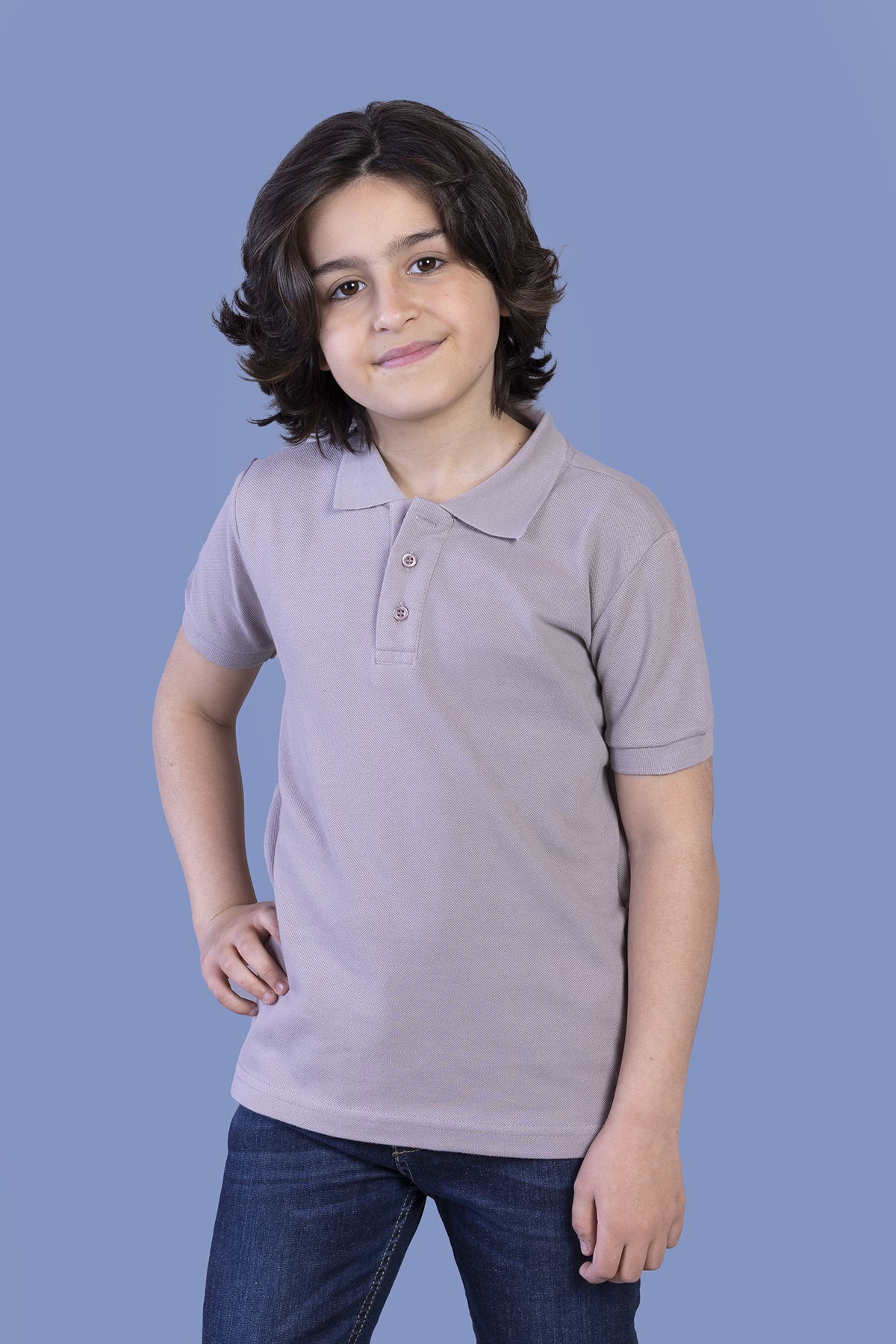 Toontoy Unisex Çocuk Düğmeli Polo Yaka Tişört