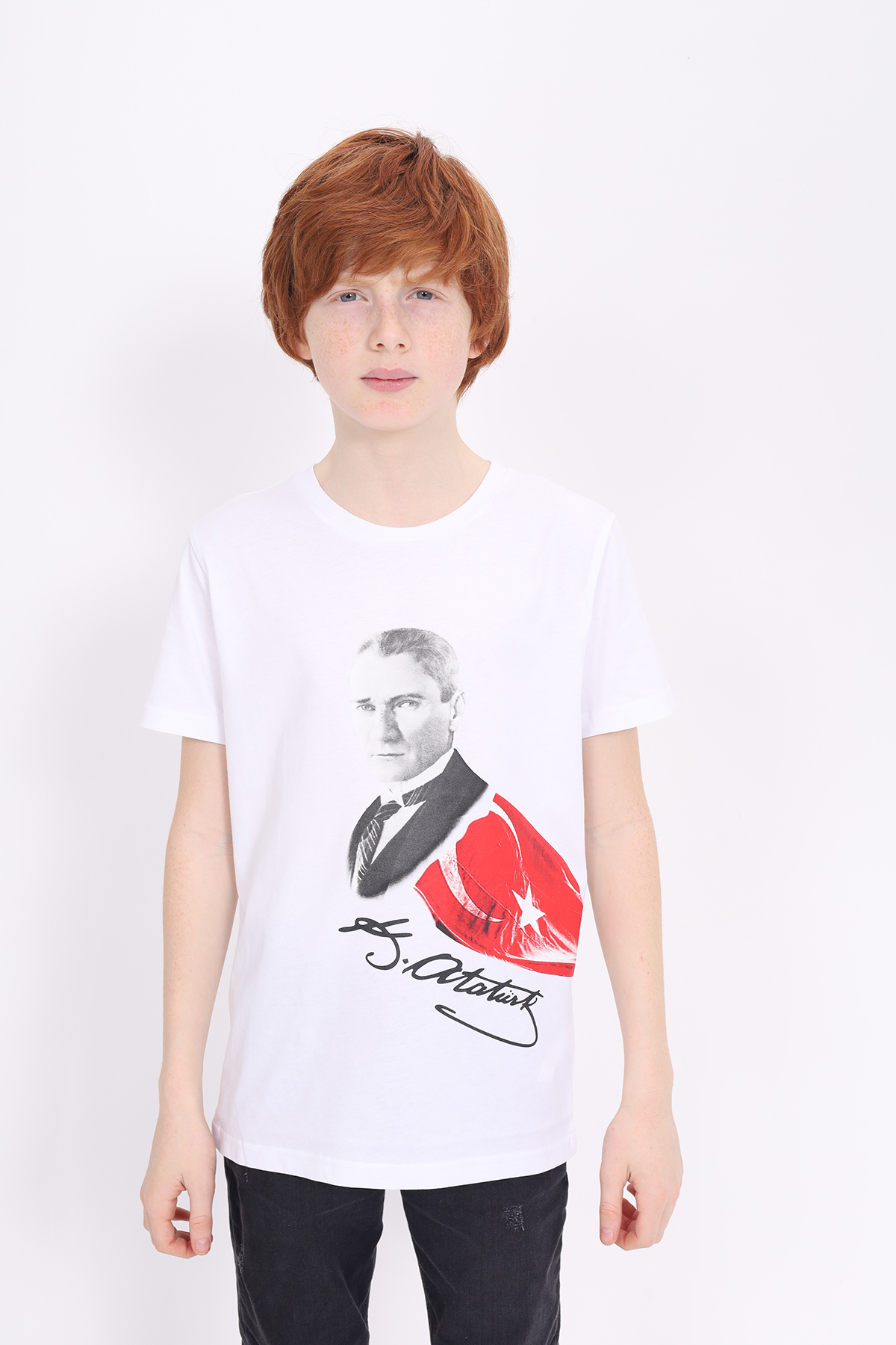 Toontoy Unisex Çocuk Atatürk Baskılı Tişört