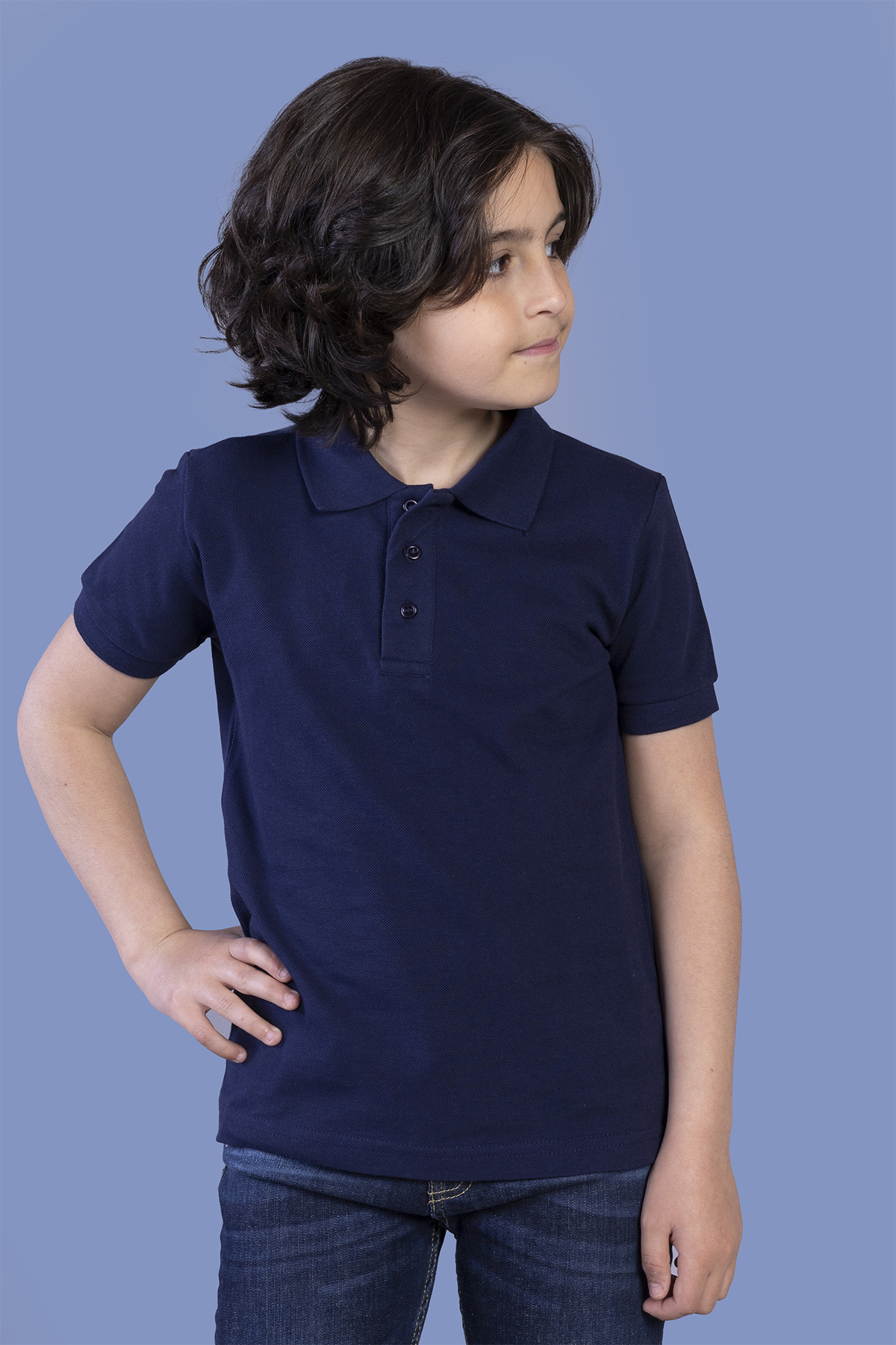 Toontoy Unisex Çocuk Düğmeli Polo Yaka Tişört