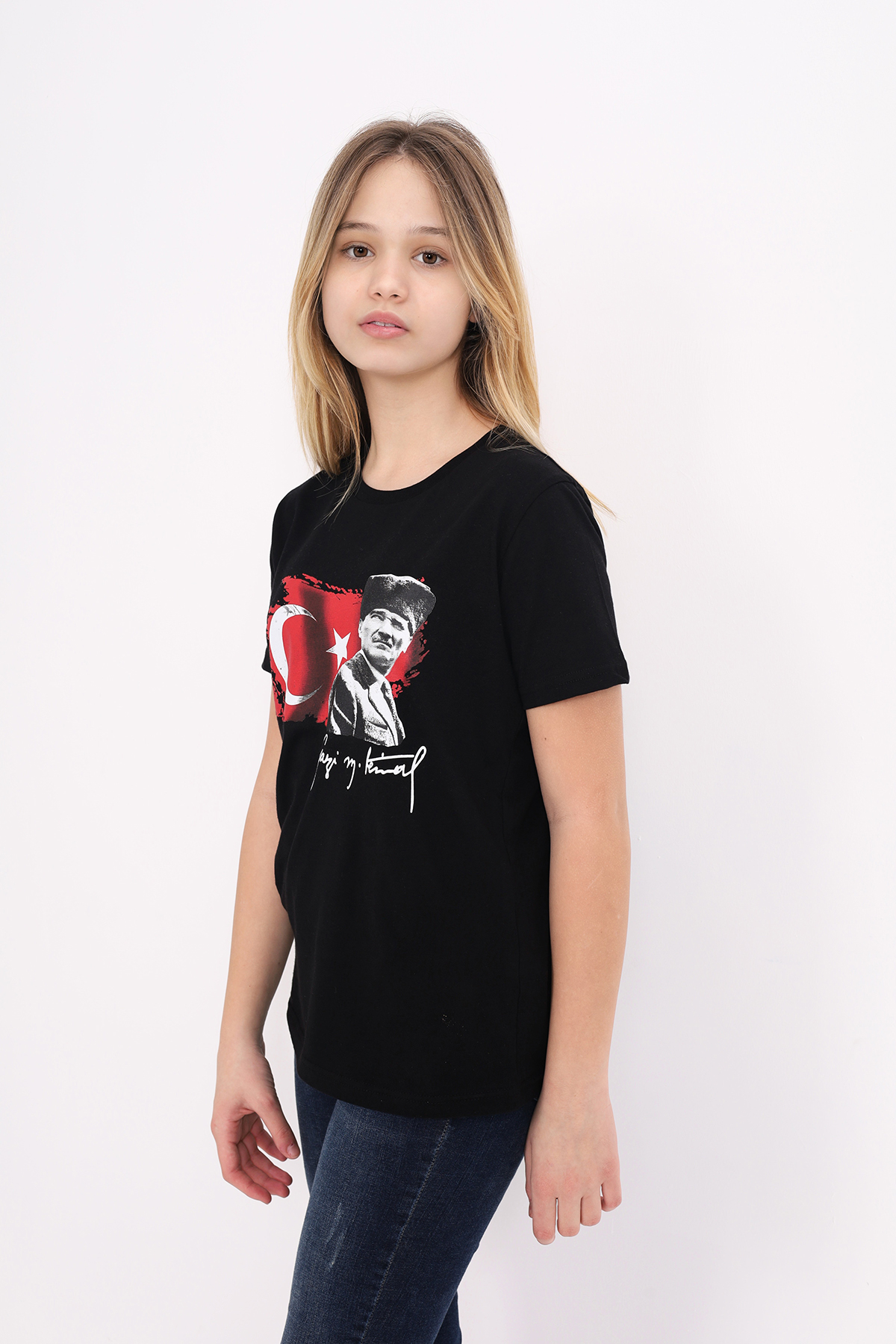 Toontoy Unisex Çocuk Atatürk Baskılı Tişört