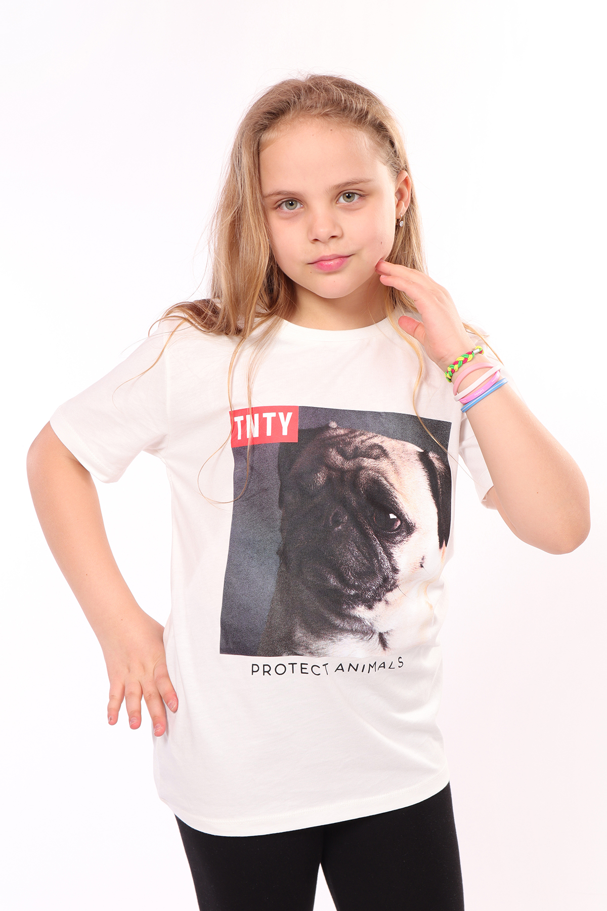 Toontoy Unisex Çocuk Önü Baskılı Tişört