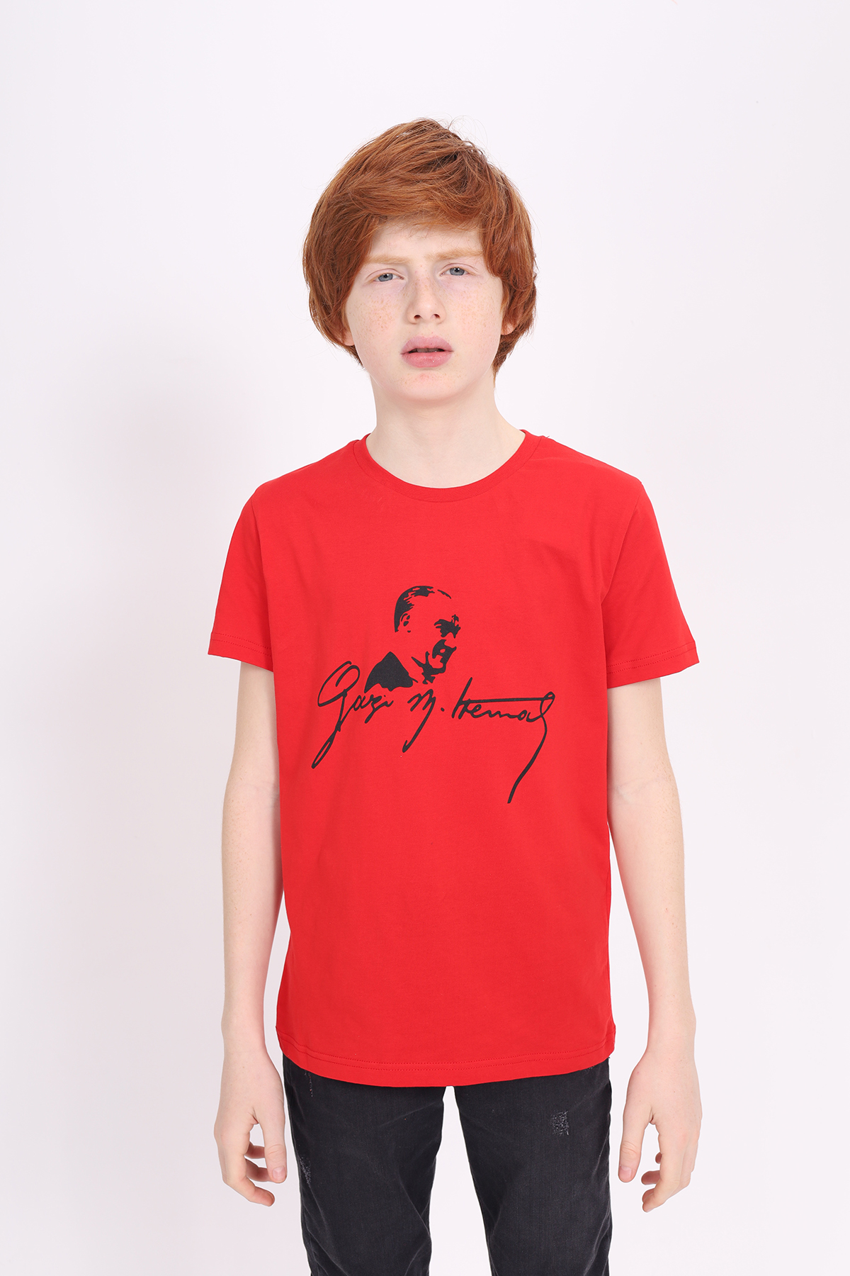 Toontoy Unisex Çocuk Atatürk Baskılı Tişört