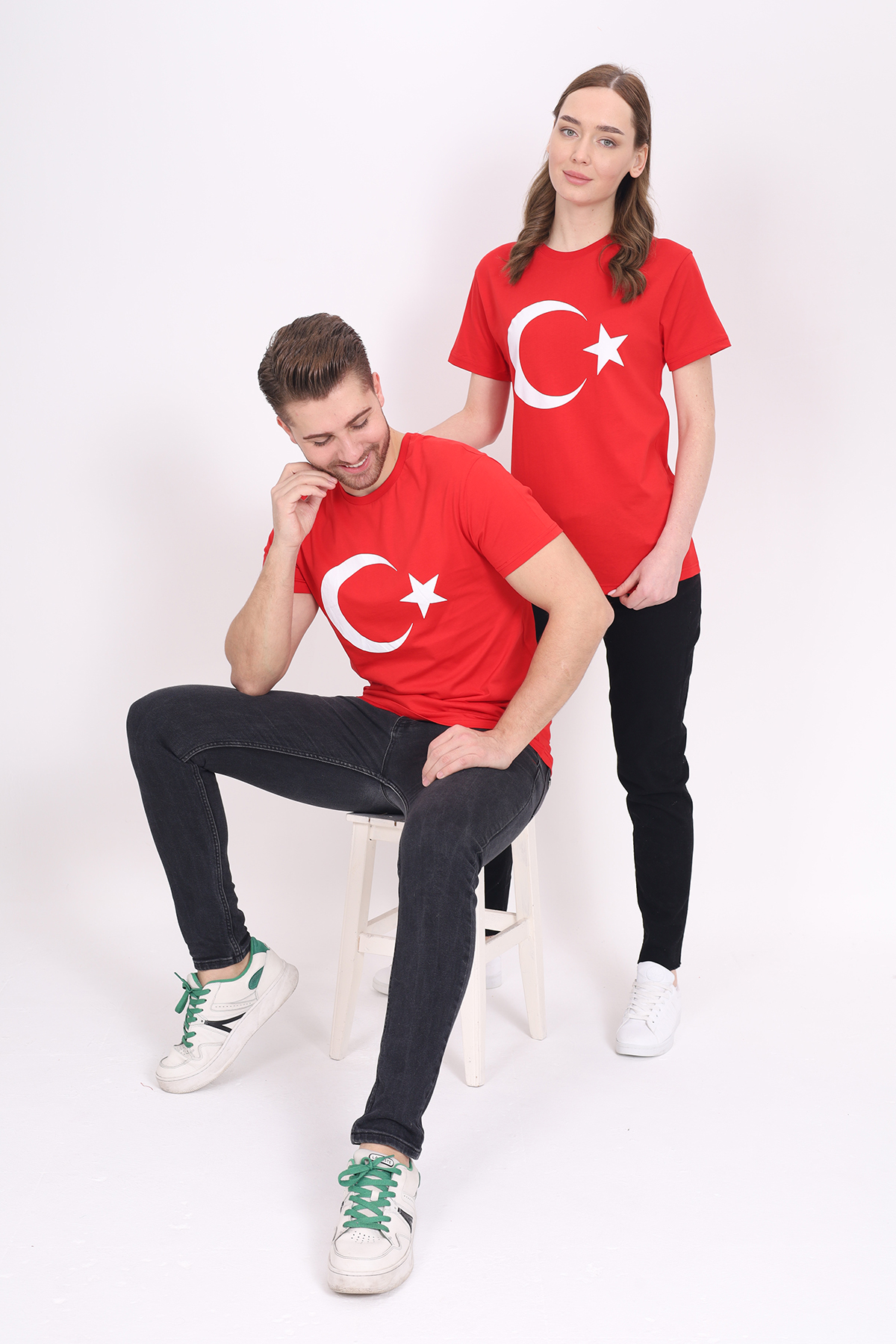 Toontoy Unisex Ay Yıldız Baskılı Tişört