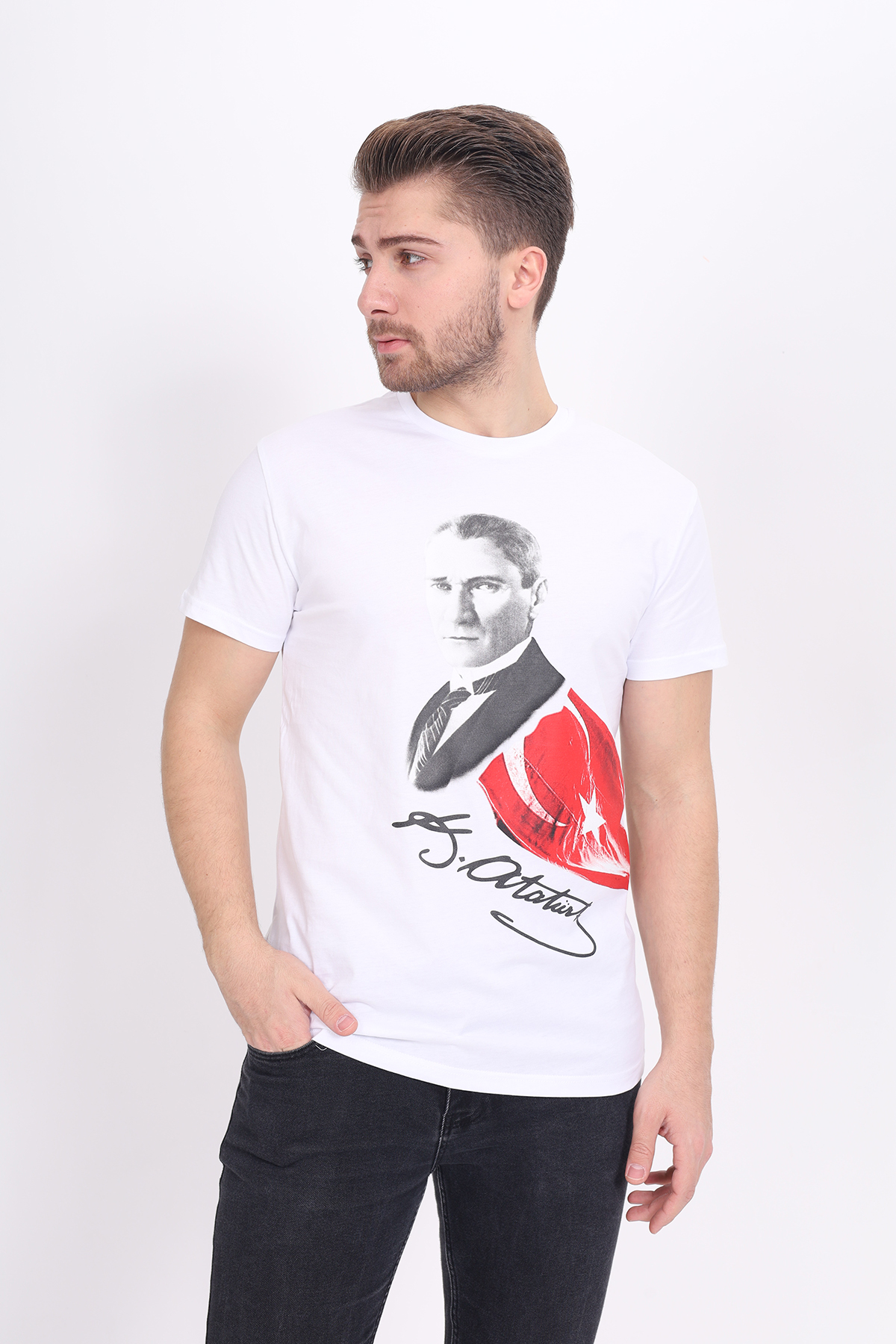 Toontoy Unisex Atatürk Baskılı Tişört 23093