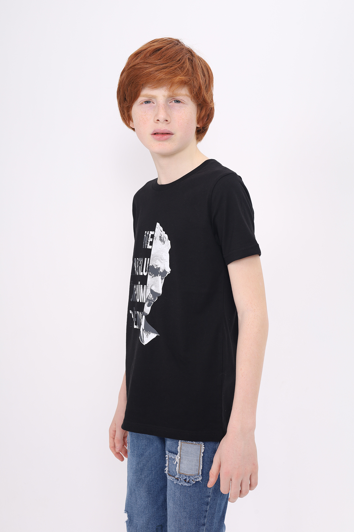 Toontoy Unisex Çocuk Atatürk Baskılı Tişört