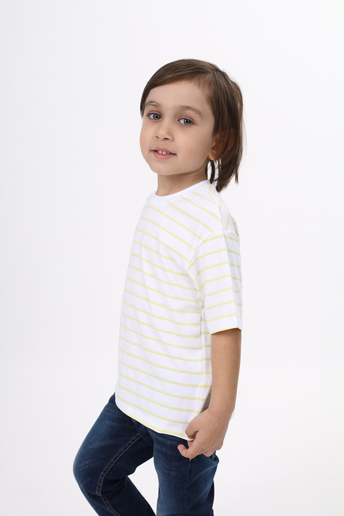 Toontoy Unisex Çocuk Çizgili Tişört