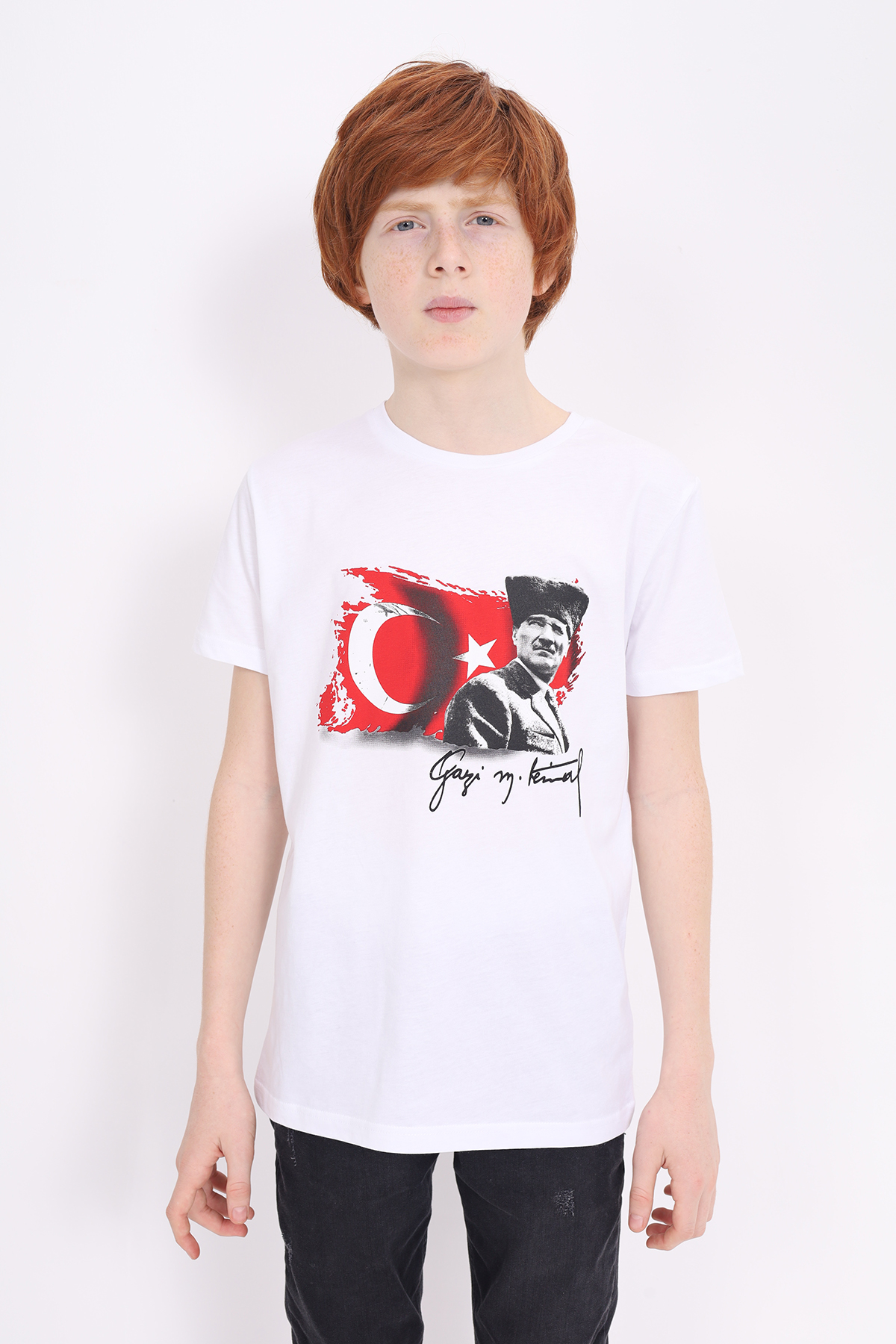 Toontoy Unisex Çocuk Atatürk Baskılı Tişört