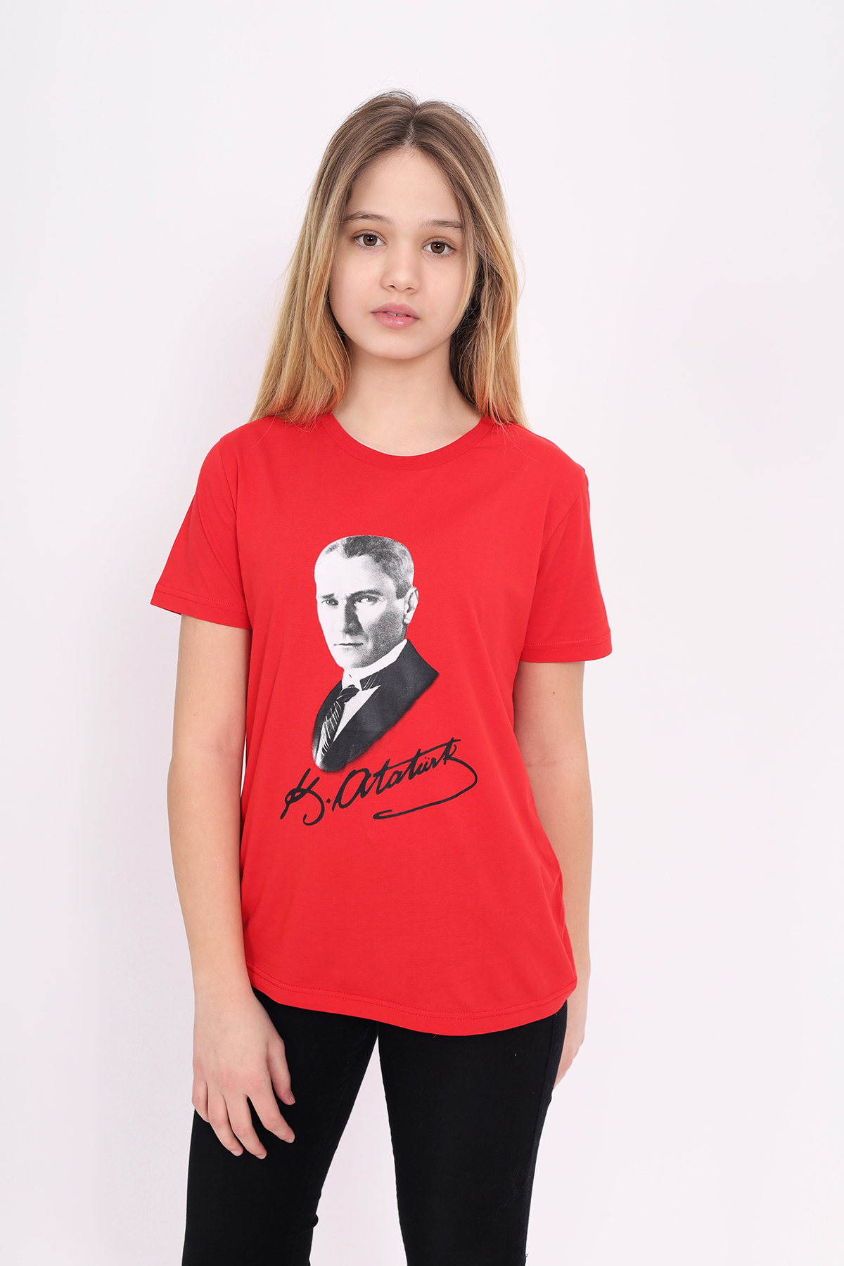 Toontoy Unisex Çocuk Atatürk Baskılı Tişört