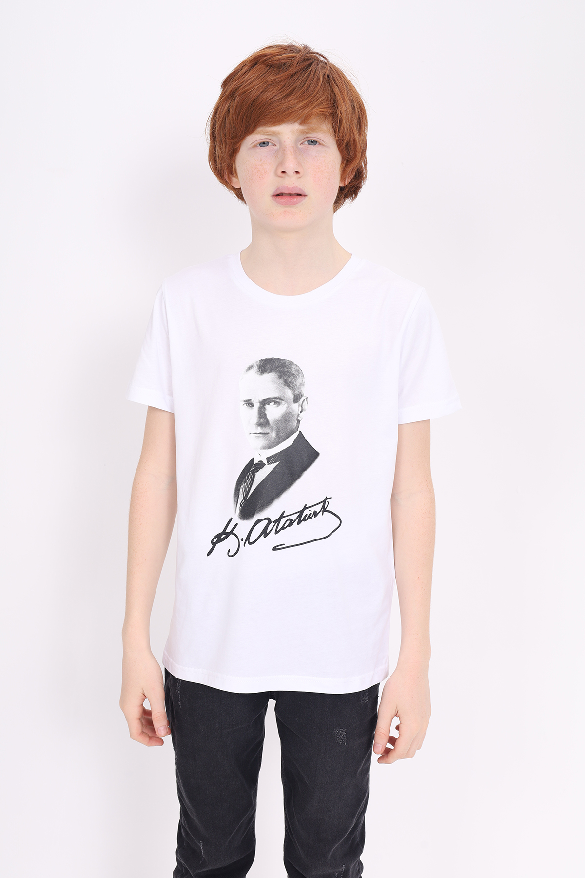 Toontoy Unisex Çocuk Atatürk Baskılı Tişört