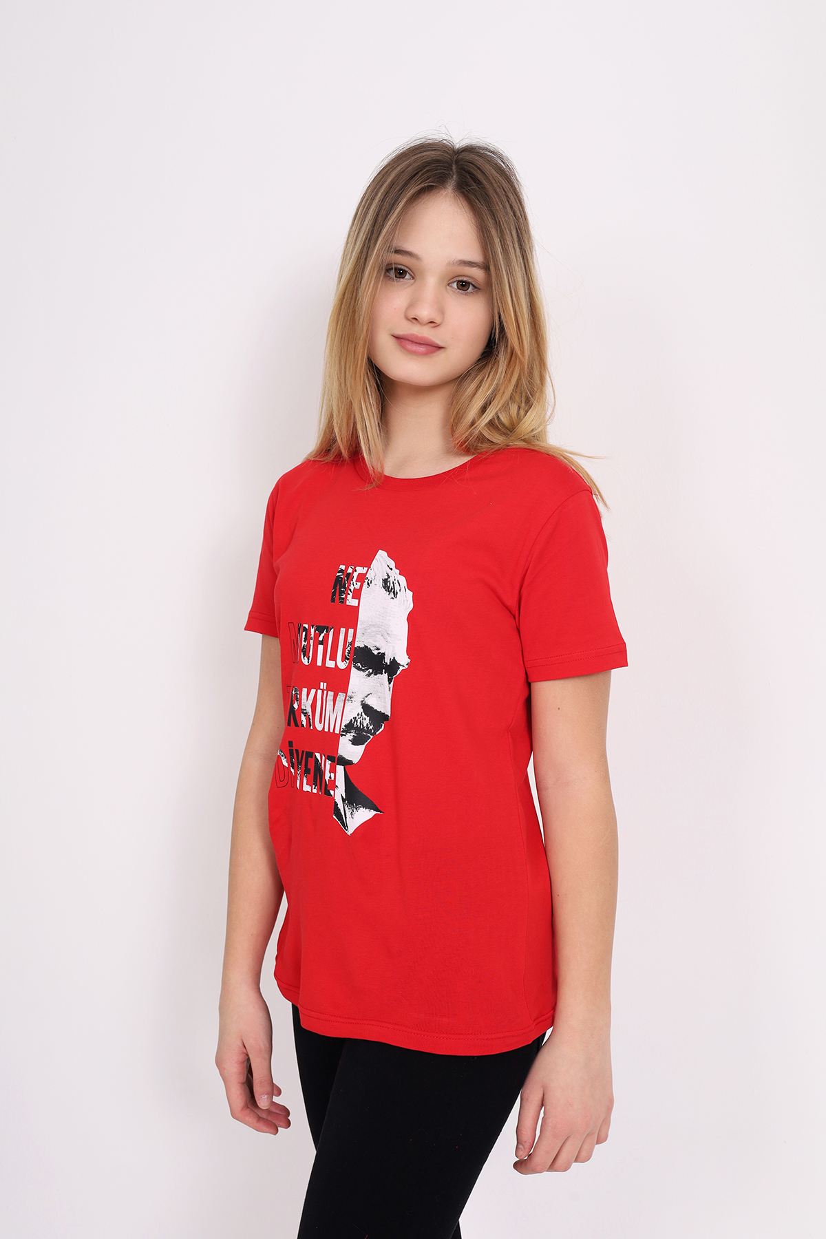 Toontoy Unisex Çocuk Atatürk Baskılı Tişört