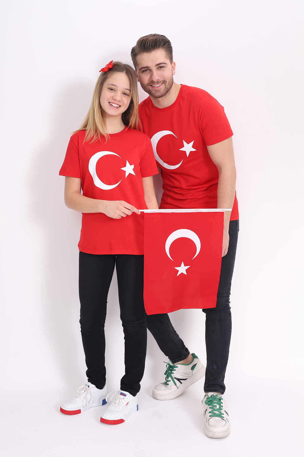 Toontoy Unisex Çocuk Ay Yıldız Baskılı Tişört