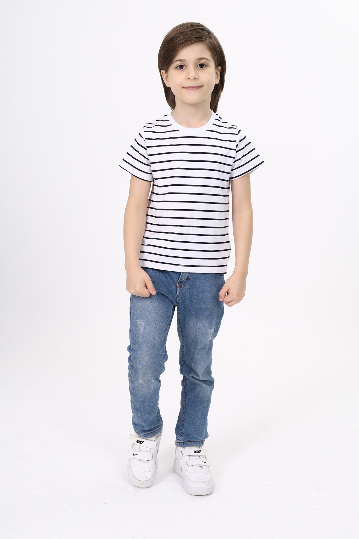 Toontoy Unisex Çocuk Çizgili Tişört