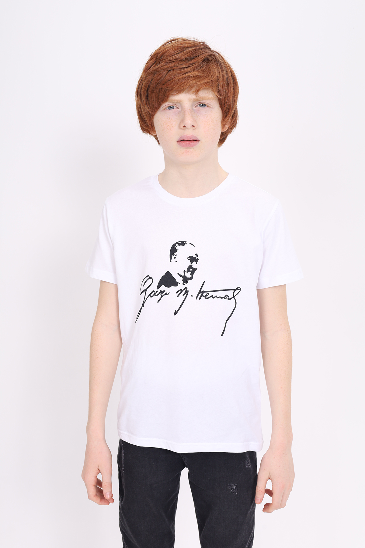Toontoy Unisex Çocuk Atatürk Baskılı Tişört
