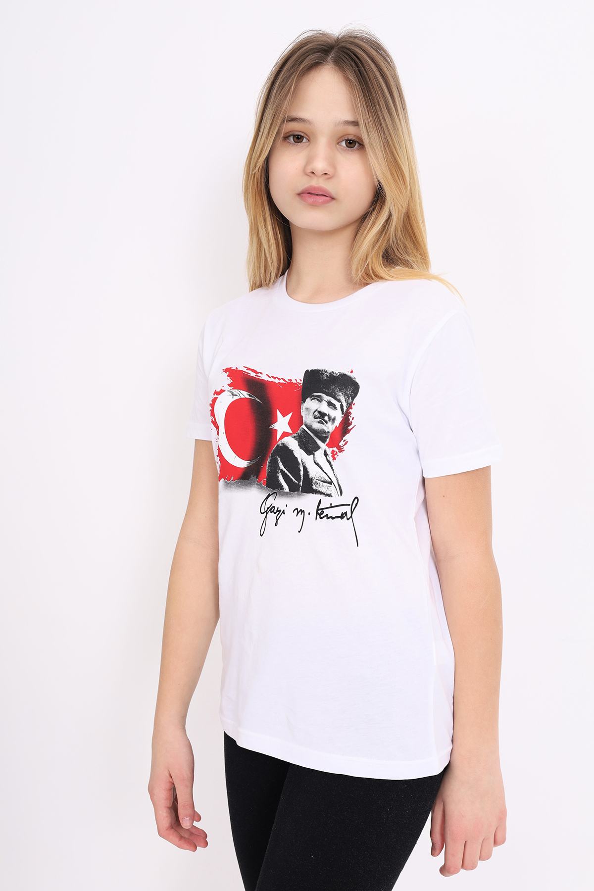 Toontoy Unisex Çocuk Atatürk Baskılı Tişört