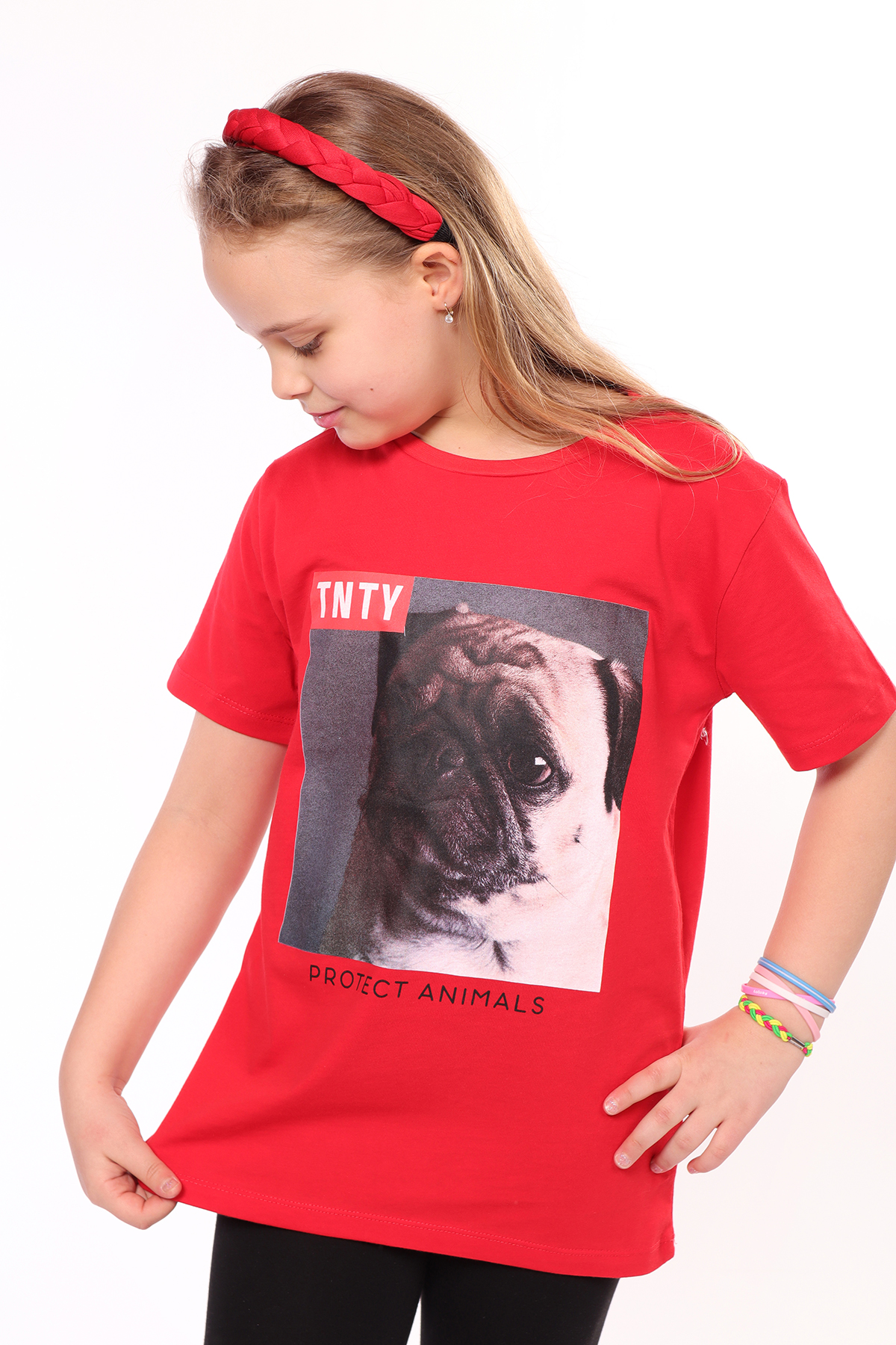 Toontoy Unisex Çocuk Önü Baskılı Tişört