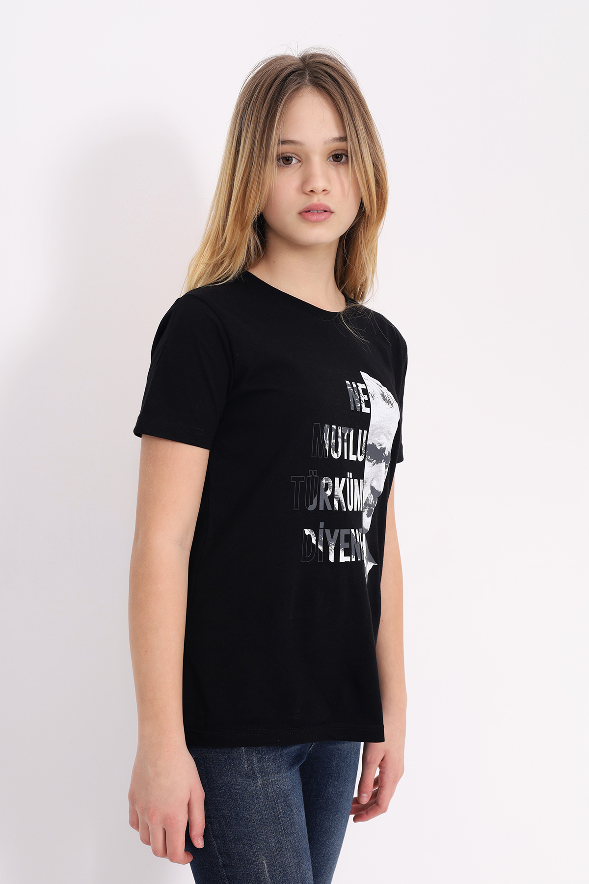 Toontoy Unisex Çocuk Atatürk Baskılı Tişört