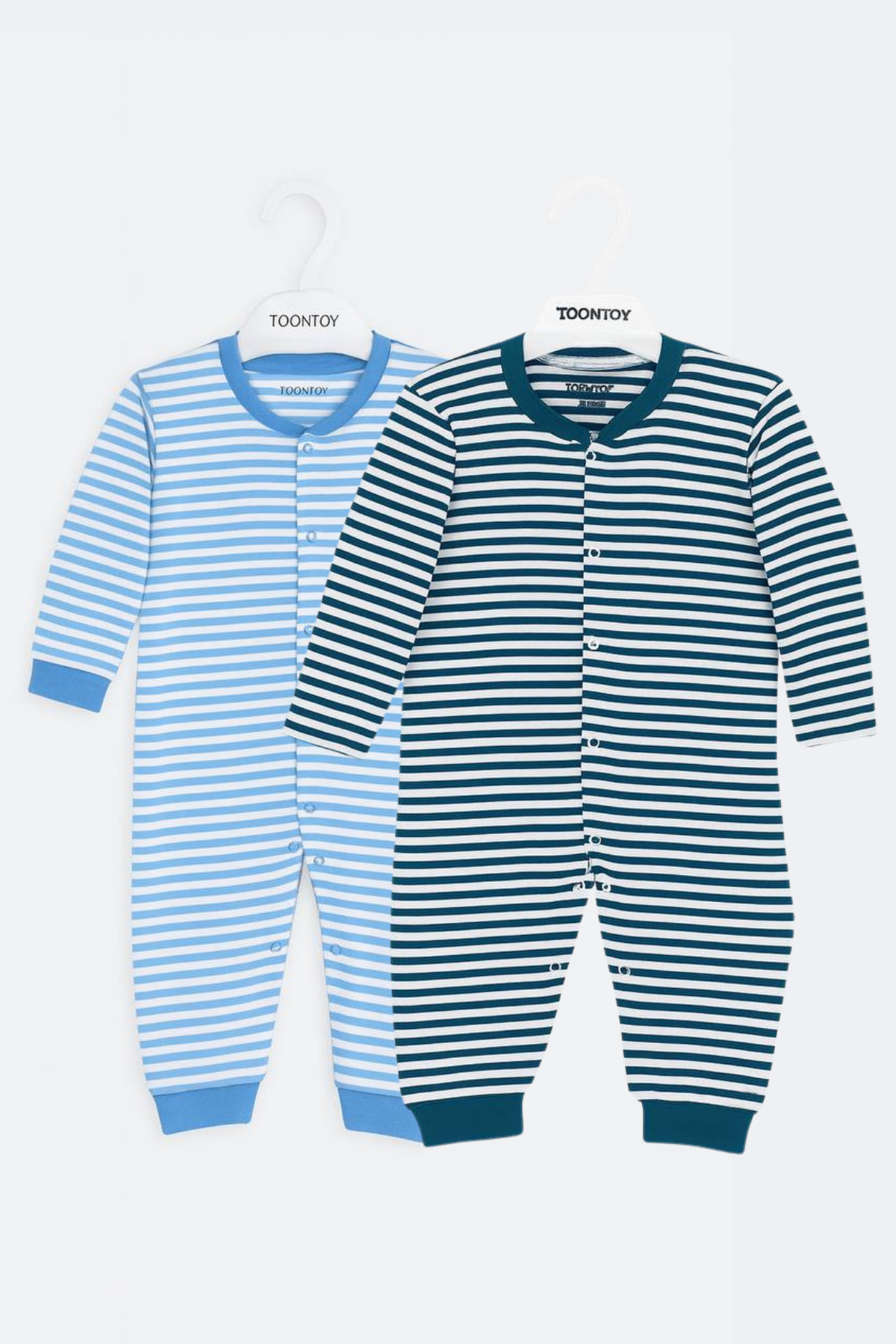 Toontoy  Unisex Çizgili 2 Li Paçalı Tulum