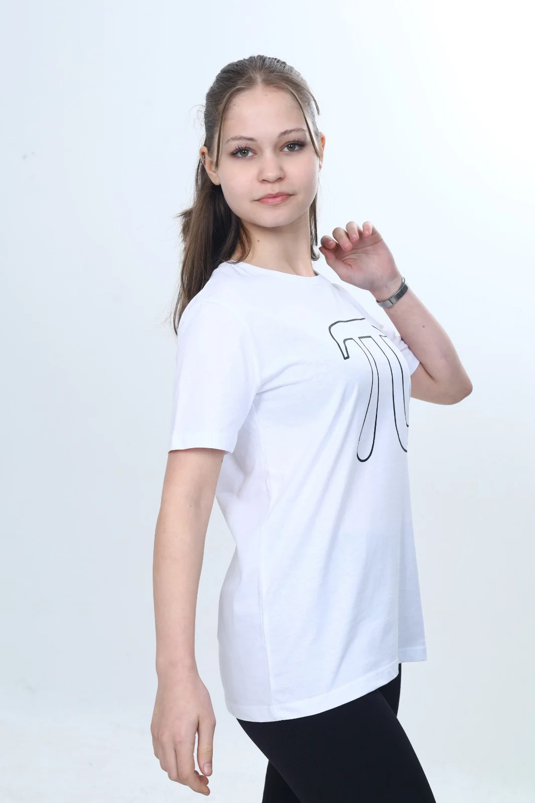 Toontoy Unisex Çocuk Pi Sayı Baskılı Bisiklet Yaka Refax Fit Kısa