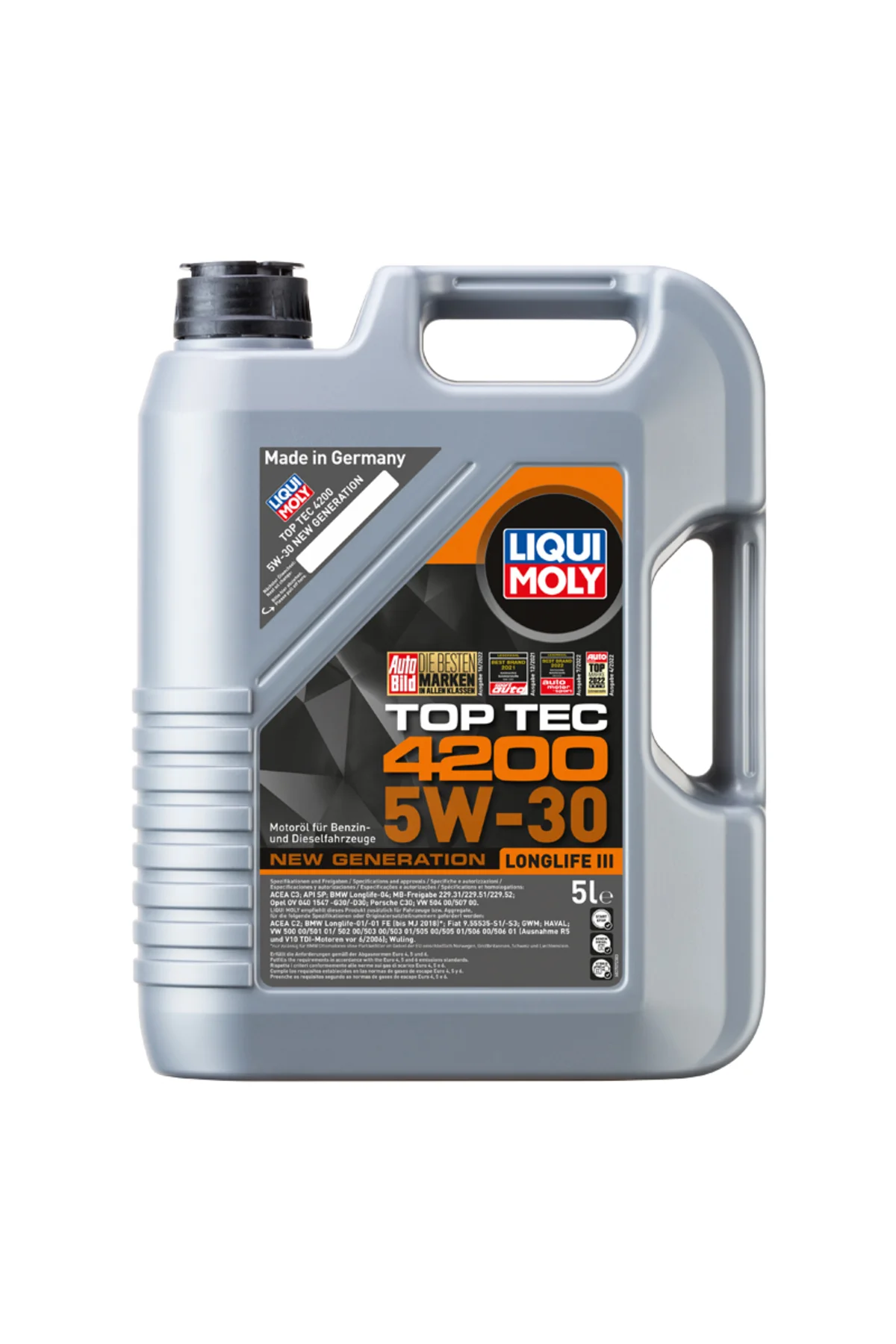 Top Tec 4200 5W-30 Tam Sentetik Motor Yağı 5 Litre (LongLife) 1 Koli Fiyatı 3 Adet 2024 Üretim