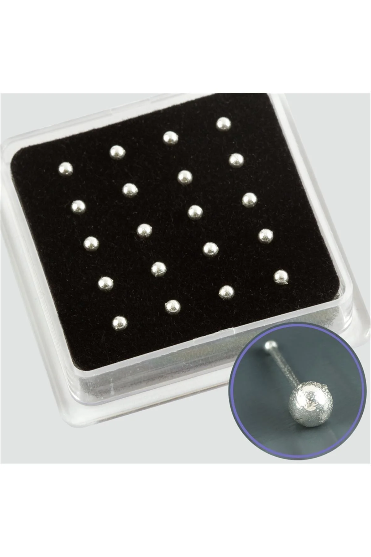 Top Zirkon Taşlı Gümüş Hızma (20 Adet)