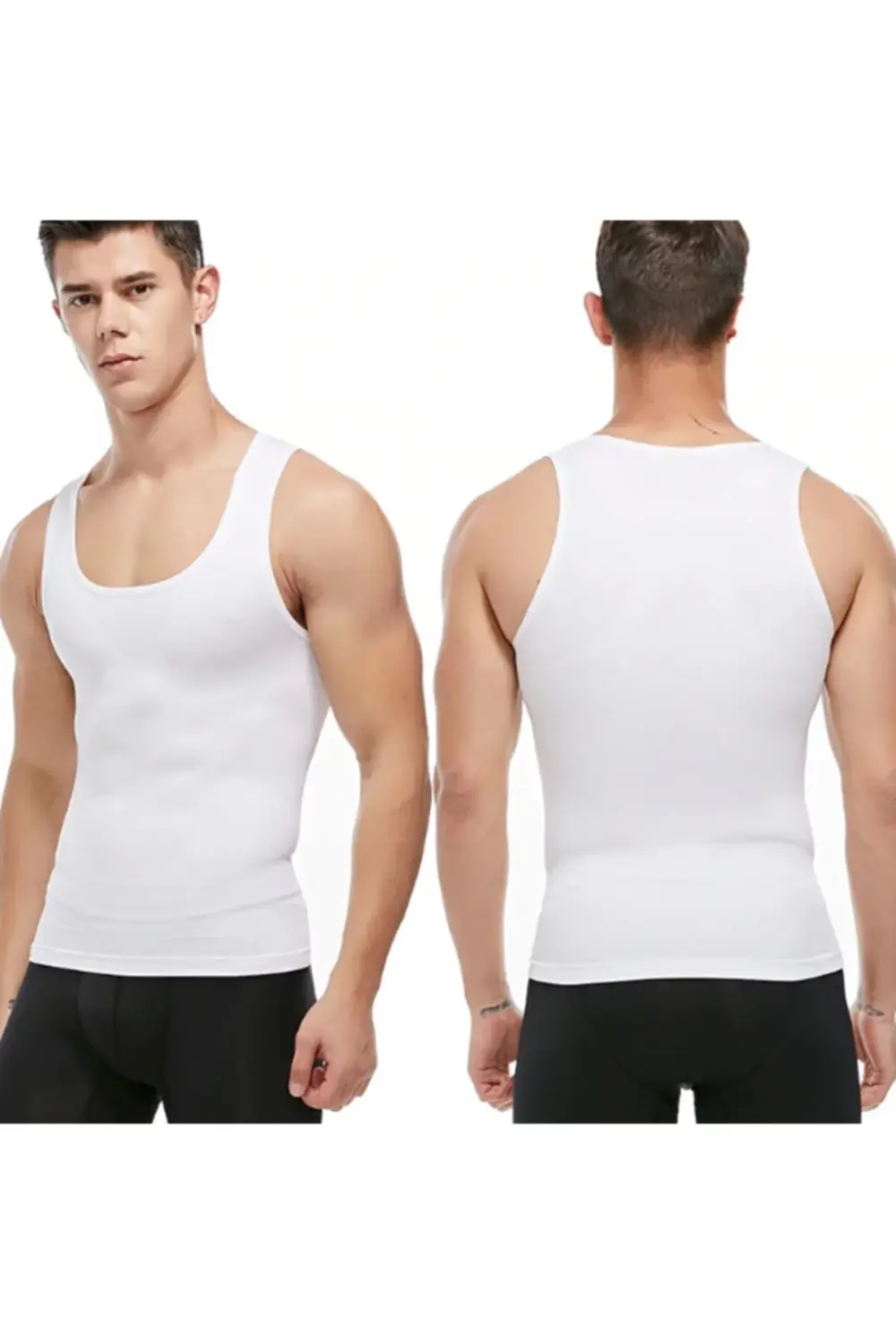 Toparlayıcı Gizleyici Erkek Atlet Korse Beyaz 60122