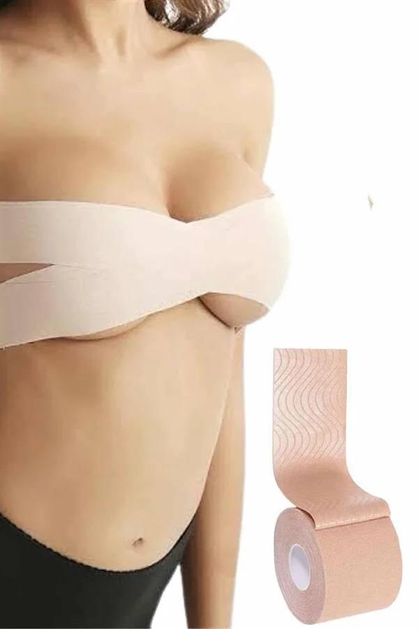 Toparlayıcı Göğüs Bandı - Görünmez Destek ve Suya Dayanıklı Şekillendirici