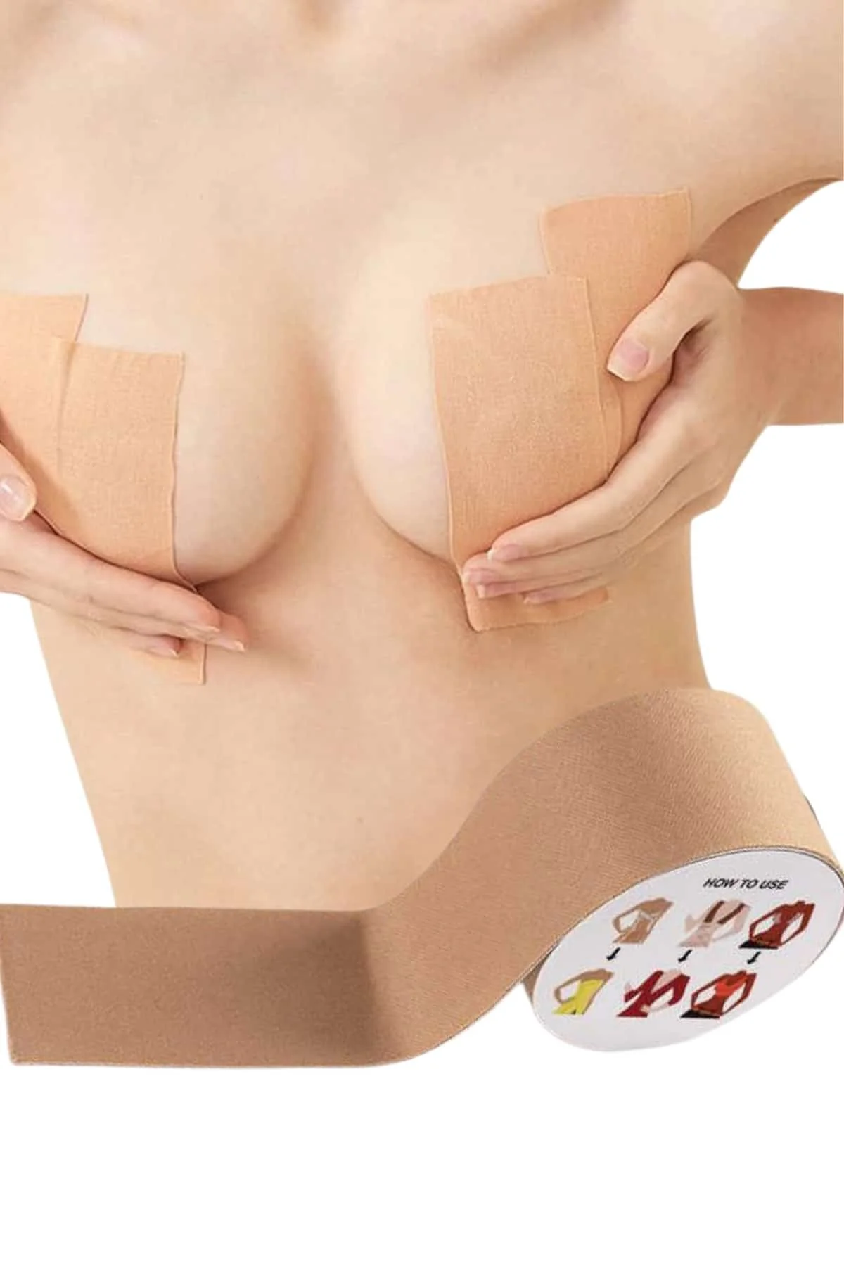 Toparlayıcı Göğüs Bandı Şekillendirici Ten Rengine Uygun Esnek Ha