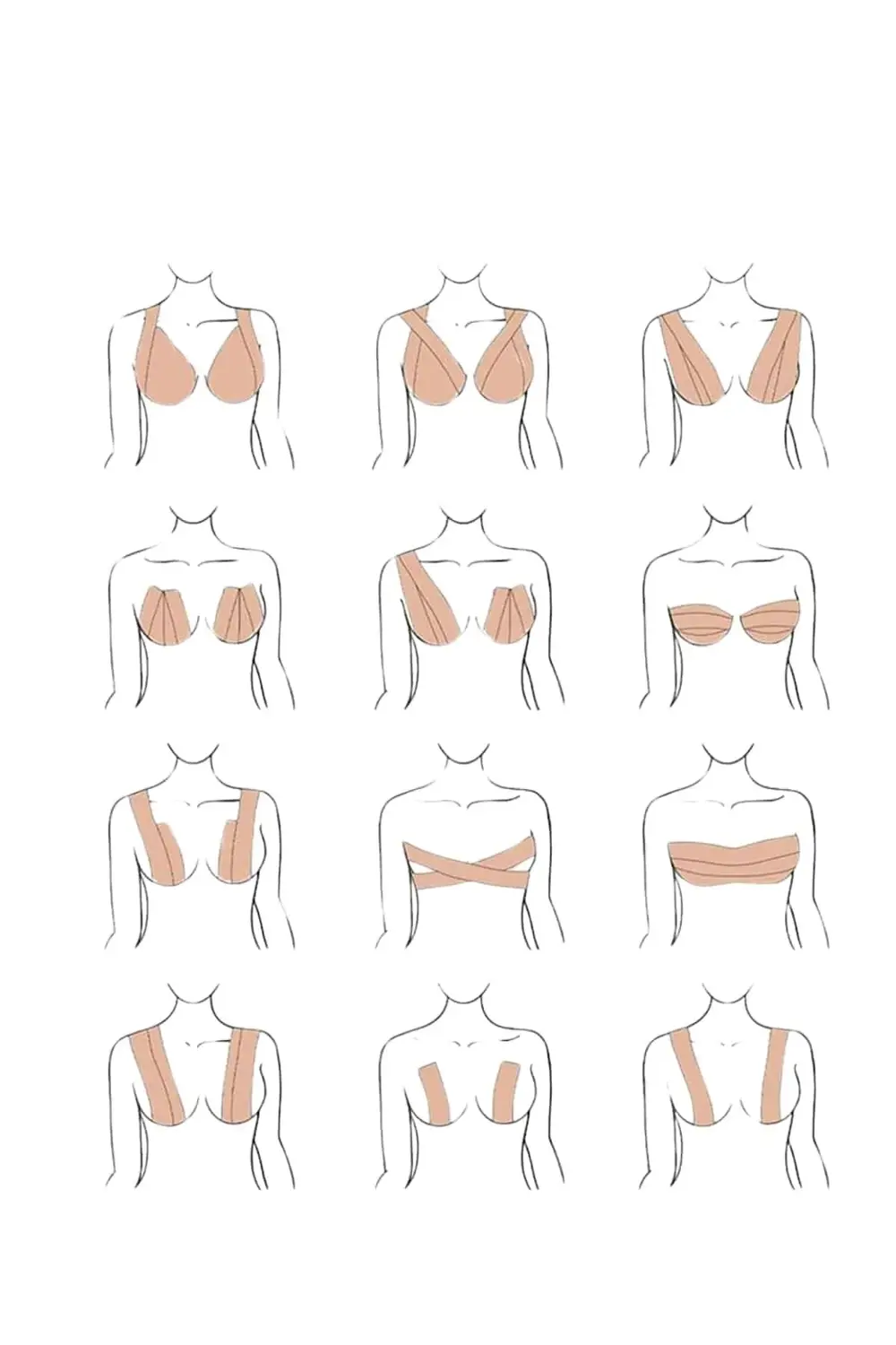 Toparlayıcı Göğüs Bandı Şekillendirici Ten Rengine Uygun Esnek Ha