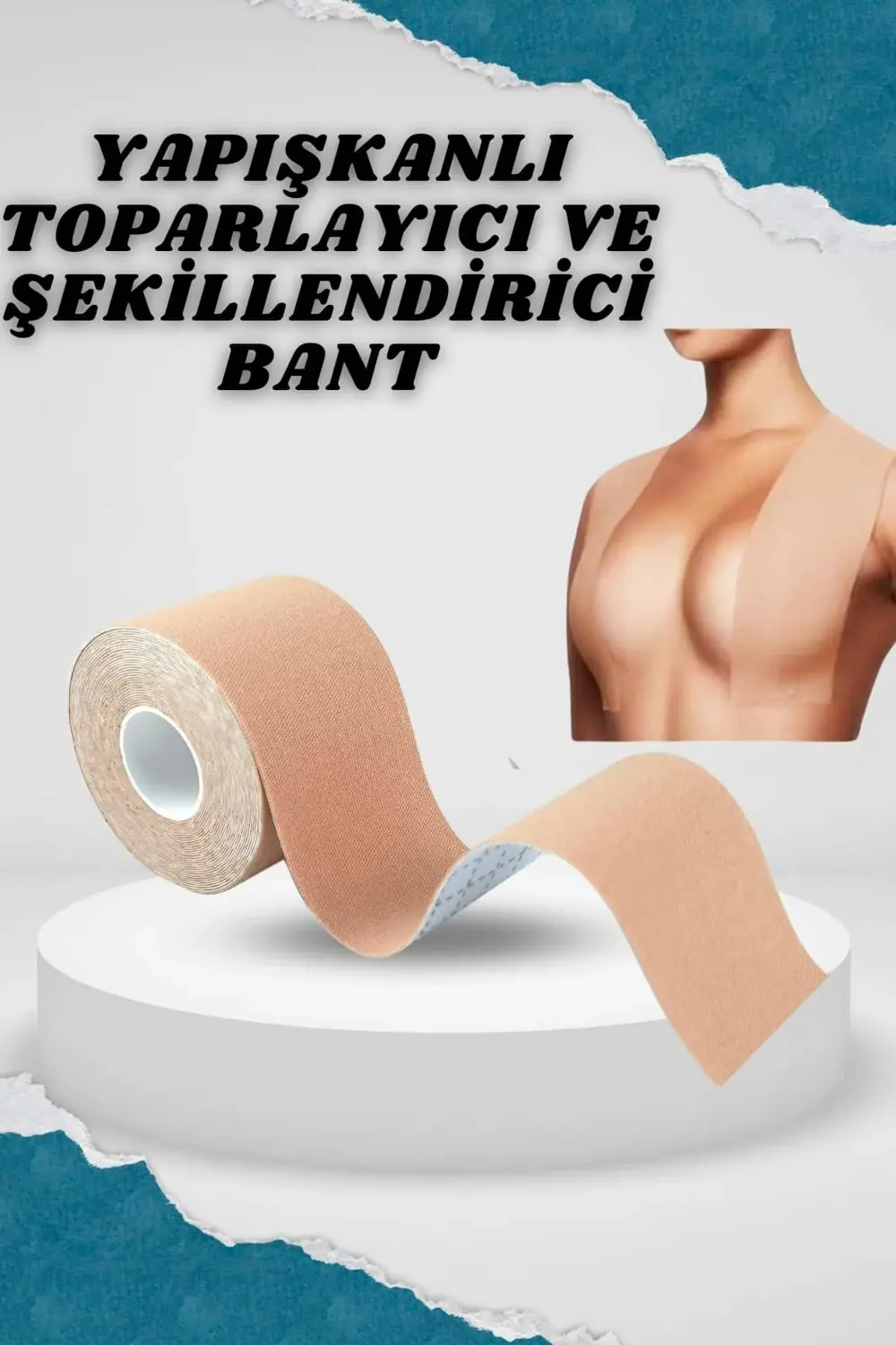 Toparlayıcı Göğüs Bandı Şekillendirici Ten Rengine Uygun Esnek Ha
